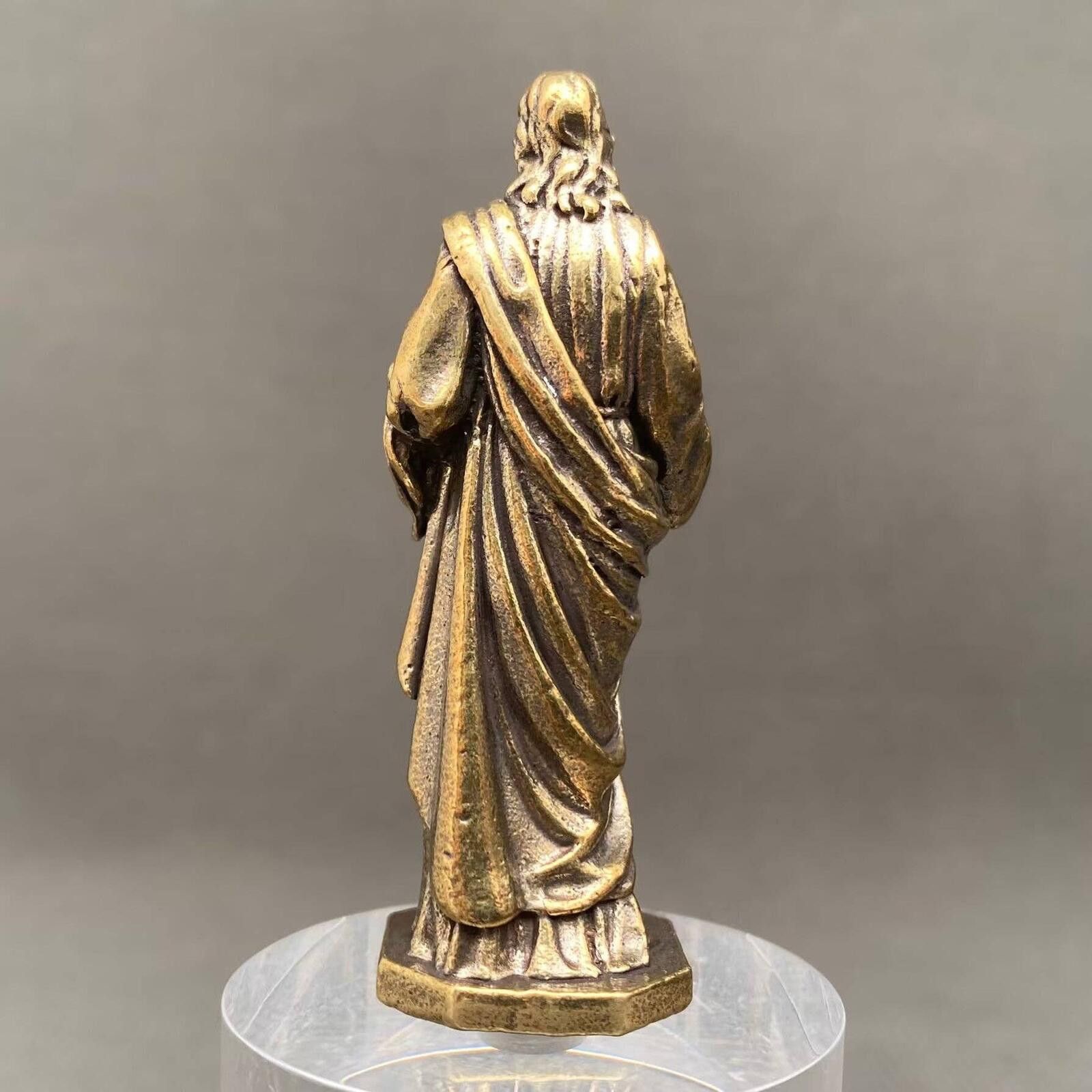 The Unbranded Brand Brass Sacred Heart Jesus Statue Figurine Size ONE SIZE - 2 Thumbnail