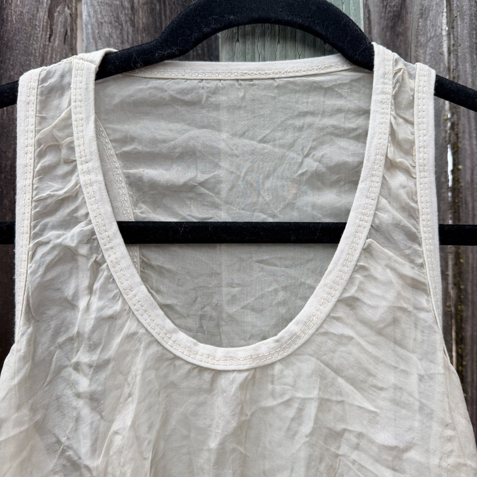 Other Italian Silk Avant Garde Asymmetrical Sheer Tunic Top Beige Size ONE SIZE - 6 Thumbnail