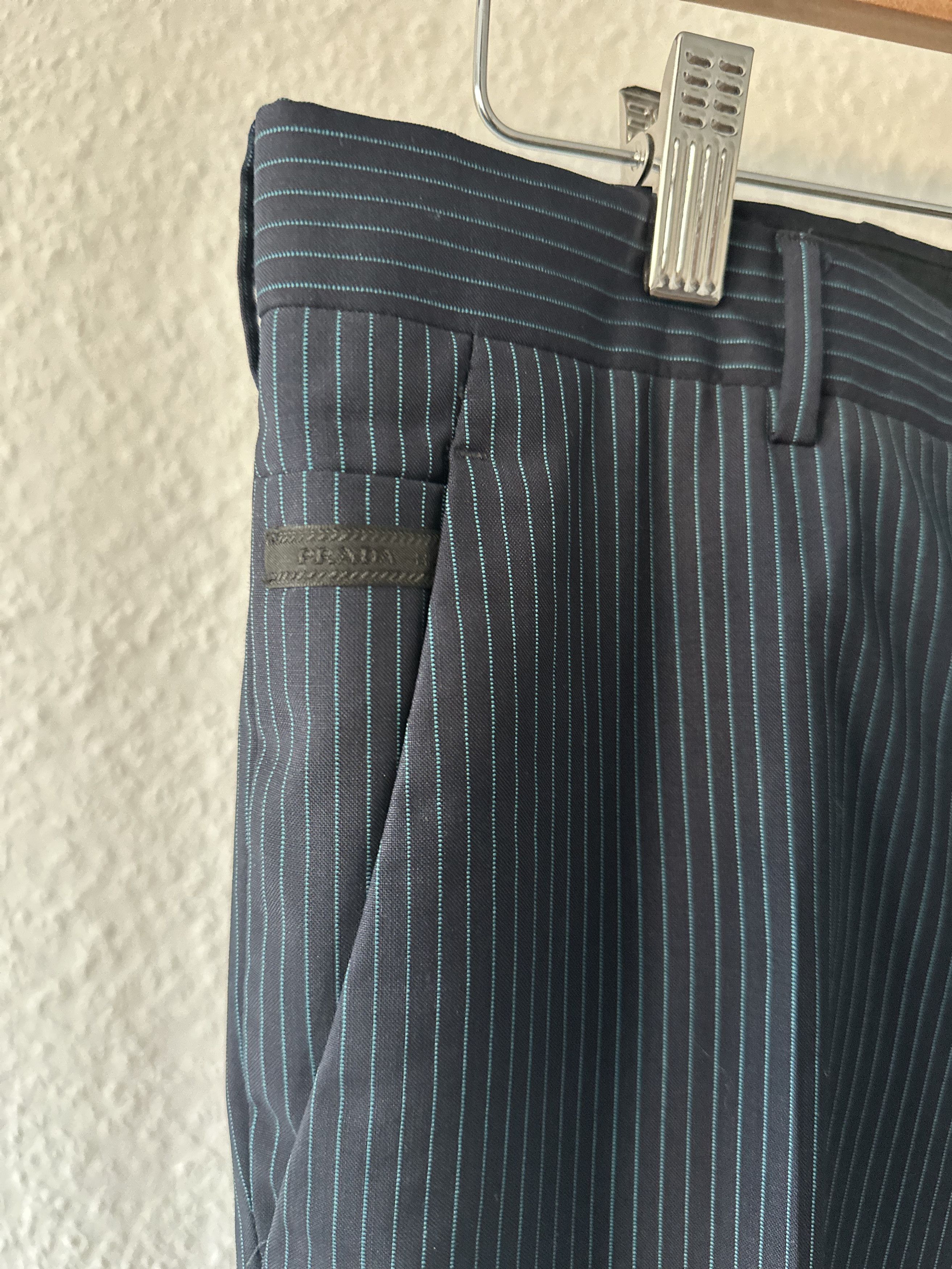 Prada Prada Virgin Wool Light Navy Pants Size 46R - 3 Thumbnail