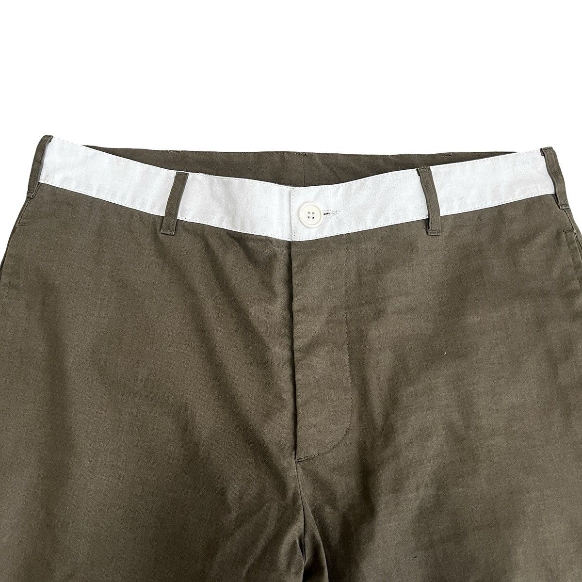 Helmut Lang HELMUT LANG 1997 White Painted Waistband Trousers 50 Size US 32 / EU 48 - 2 Thumbnail