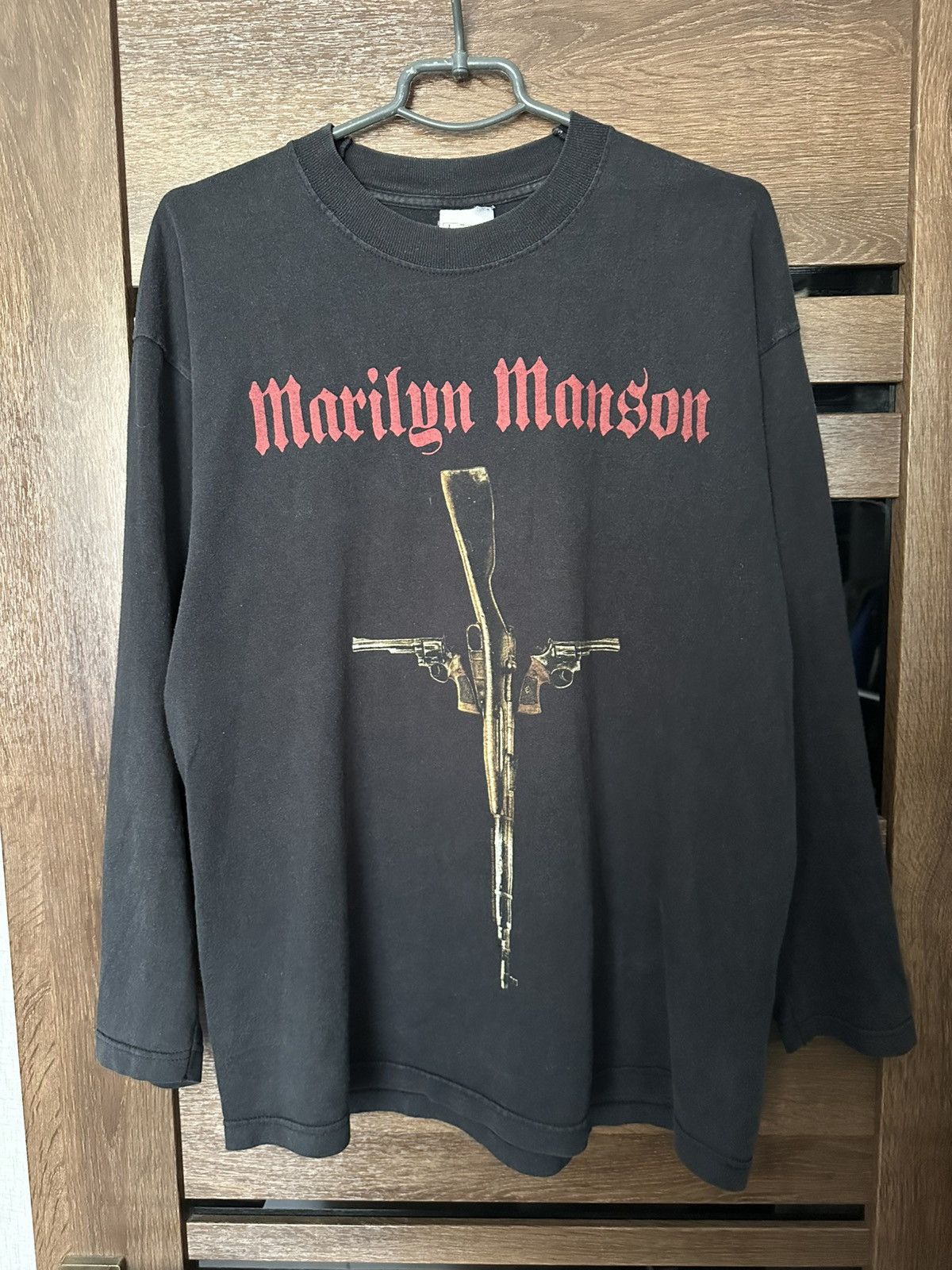 Marilyn Manson 2000 Marilyn Manson Guns God Government Vintage T-Shirt Band Size US L / EU 52-54 / 3 - 3 Thumbnail