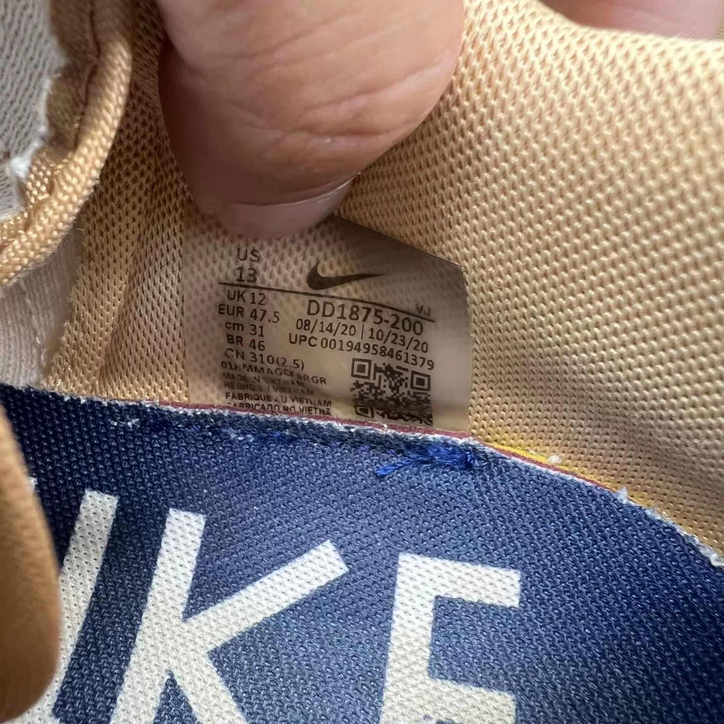 Nike Nike sacai vaporwaffle sesame khaki 47.5 like new 1 wear Size US 14 / EU 47 - 7 Thumbnail