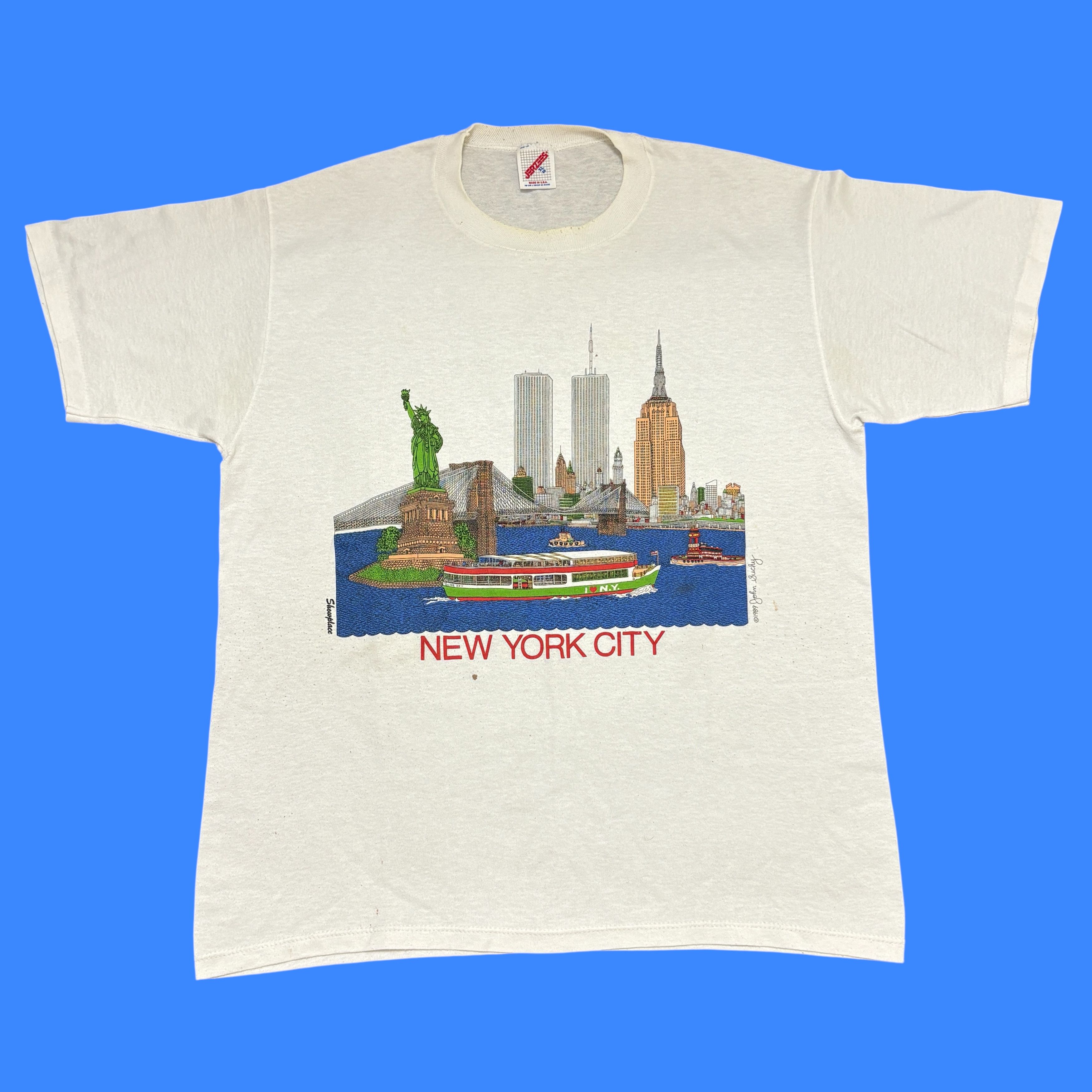 Vintage New York City Shirt NYC 80s Single Stitch Art Tee