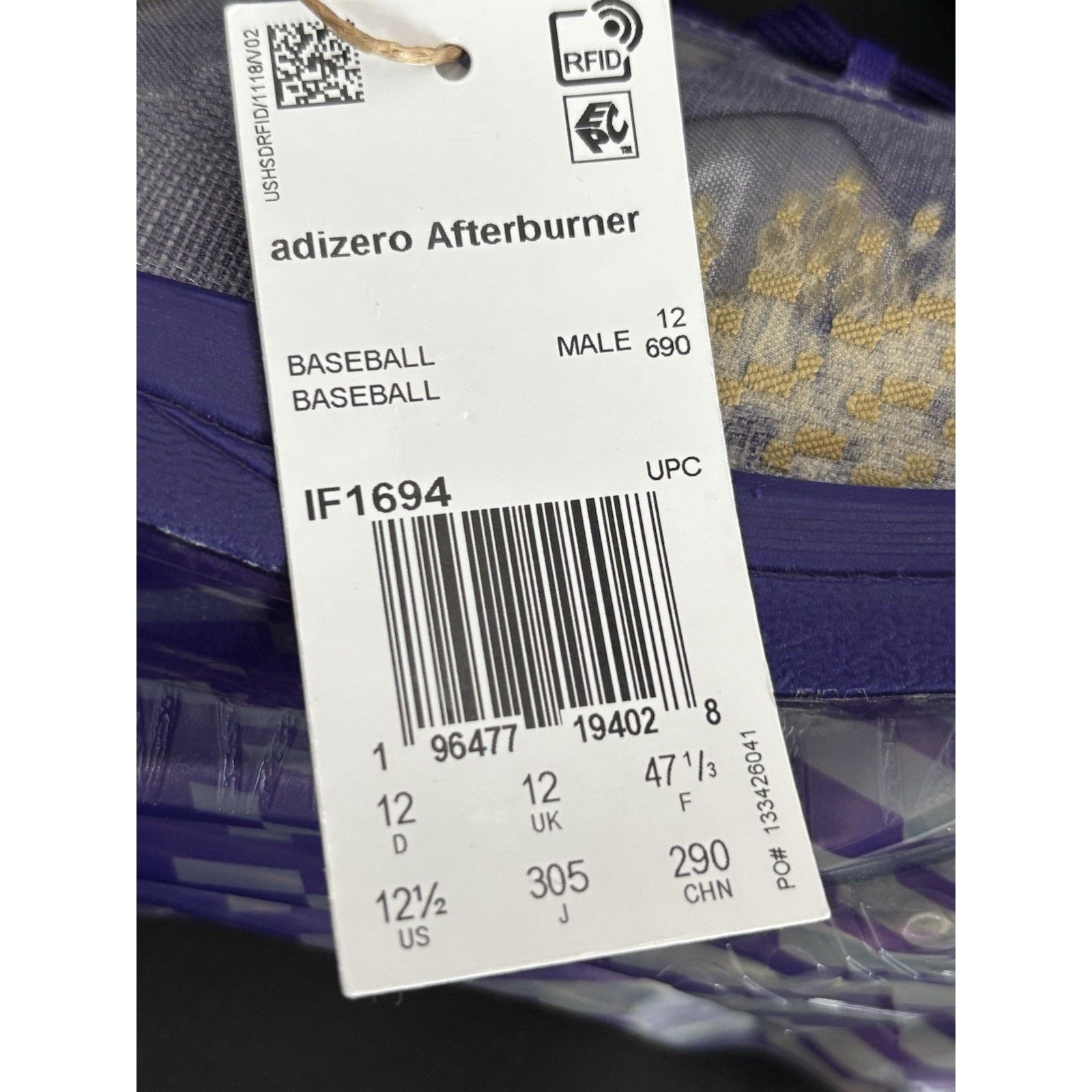 Adidas Adidas AdiZero Aftbu W Huskies Mens Metal Bsbl Cleats Sz12.5 Size US 12.5 / EU 45-46 - 11 Thumbnail