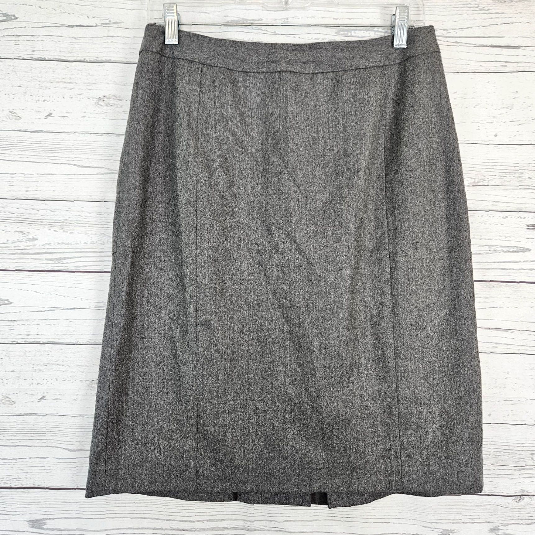 Brooks Brothers VINTAGE Brooks Brothers Skirt Wool Gray Lined Solid Size 8P Knee Length Straight & Pencil Womens Size 30" / US 8 / IT 44 - 2 Thumbnail