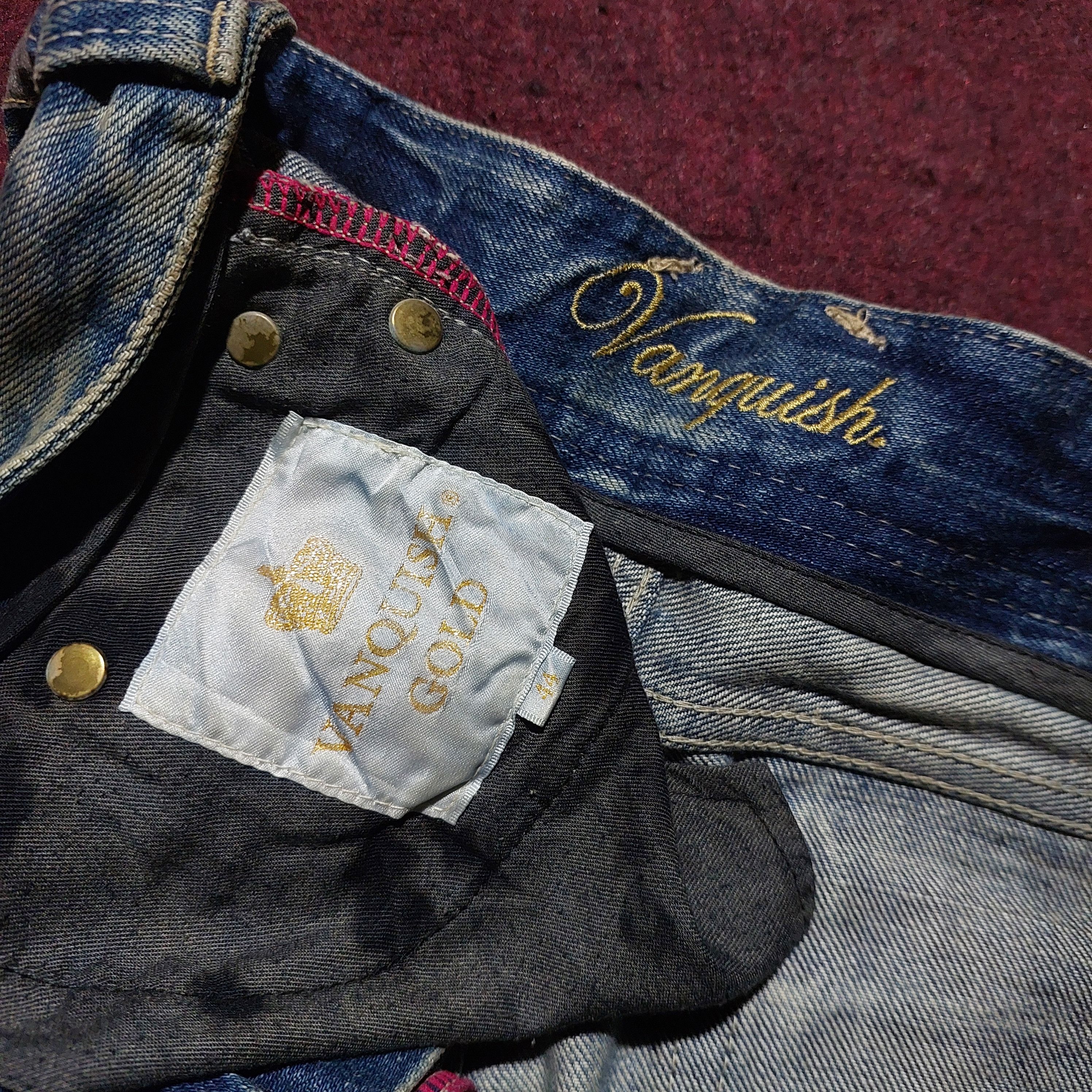 Vanquish Vanquish Gold japan Acid ripped Flared Jeans Size US 32 / EU 48 - 11 Thumbnail