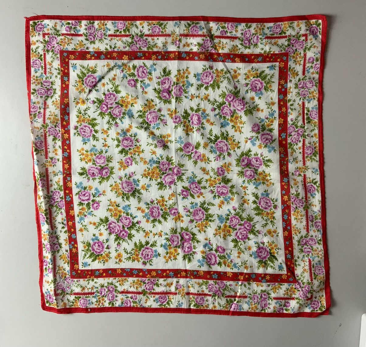 Japanese Brand Kenzo Flower Bandana Handkerchief Size ONE SIZE - 5 Thumbnail