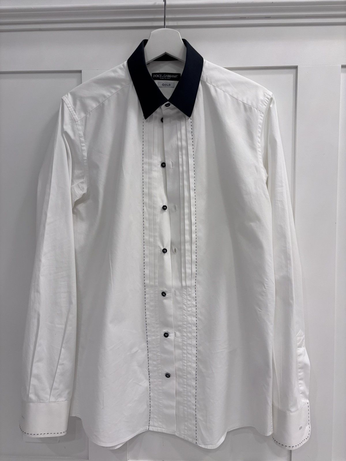 Dolce & Gabbana DOLCE & GABBANA Tuxedo Shirt Size 40R - 1 Thumbnail
