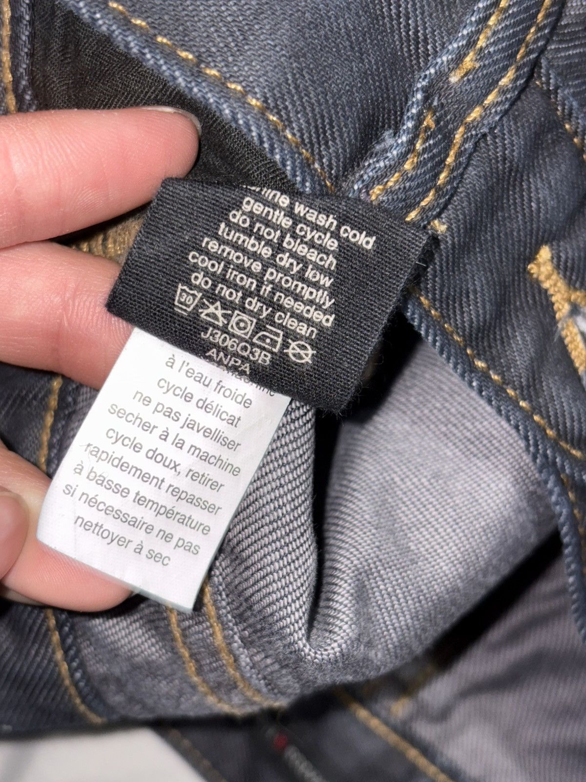 John Varvatos 32 John Varvatos Oil Waxed Navy denim jeans USA straight vtg Size US 32 / EU 48 - 10 Thumbnail