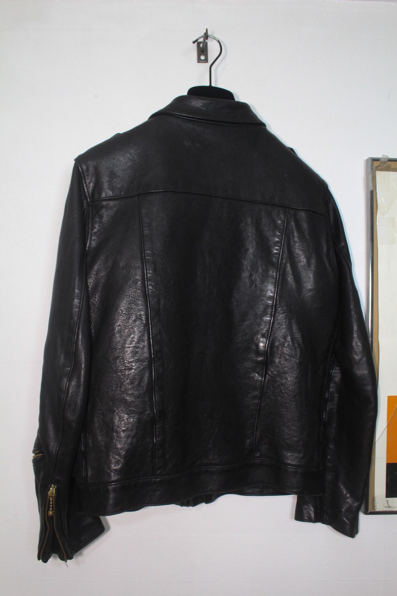 Blackmeans Collared Moto Heavy Leather Jacket - Size 3 Size US M / EU 48-50 / 2 - 5 Thumbnail