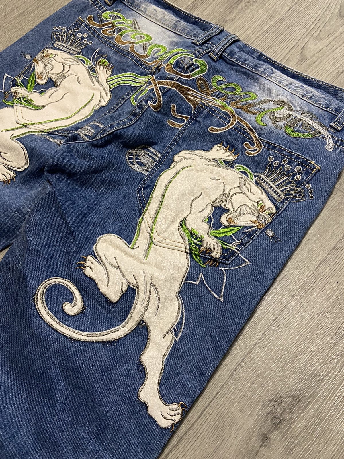 Ed Hardy Japanese Kosmo Lupo Ed Hardy style Vintage Y2K Denim Jeans Size US 32 / EU 48 - 4 Thumbnail