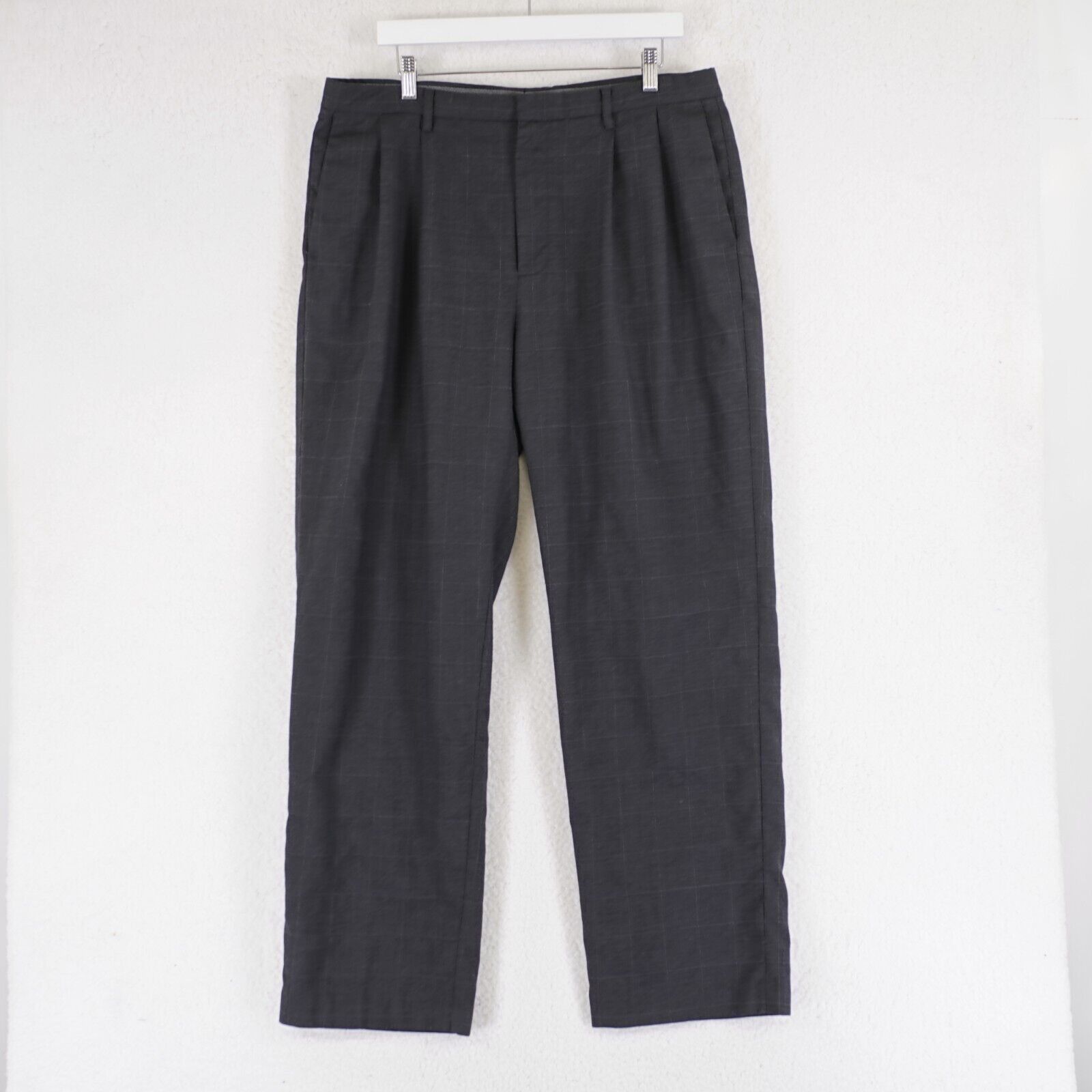 Nautica Nautica Rigger Classic Fit Wool Gray Windowpane Dress Pants Size 36R - 1 Thumbnail
