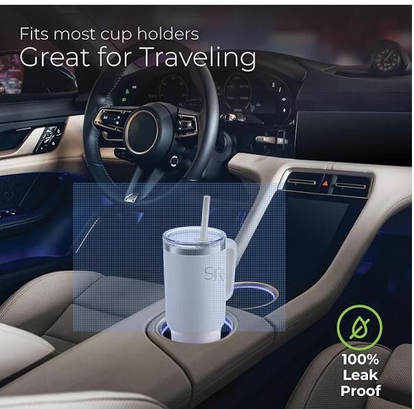 NBDN Nobrandedon Insulated Tumbler With Lid And Straw, 40oz. Handle Cold 12hr Size ONE SIZE - 5 Thumbnail