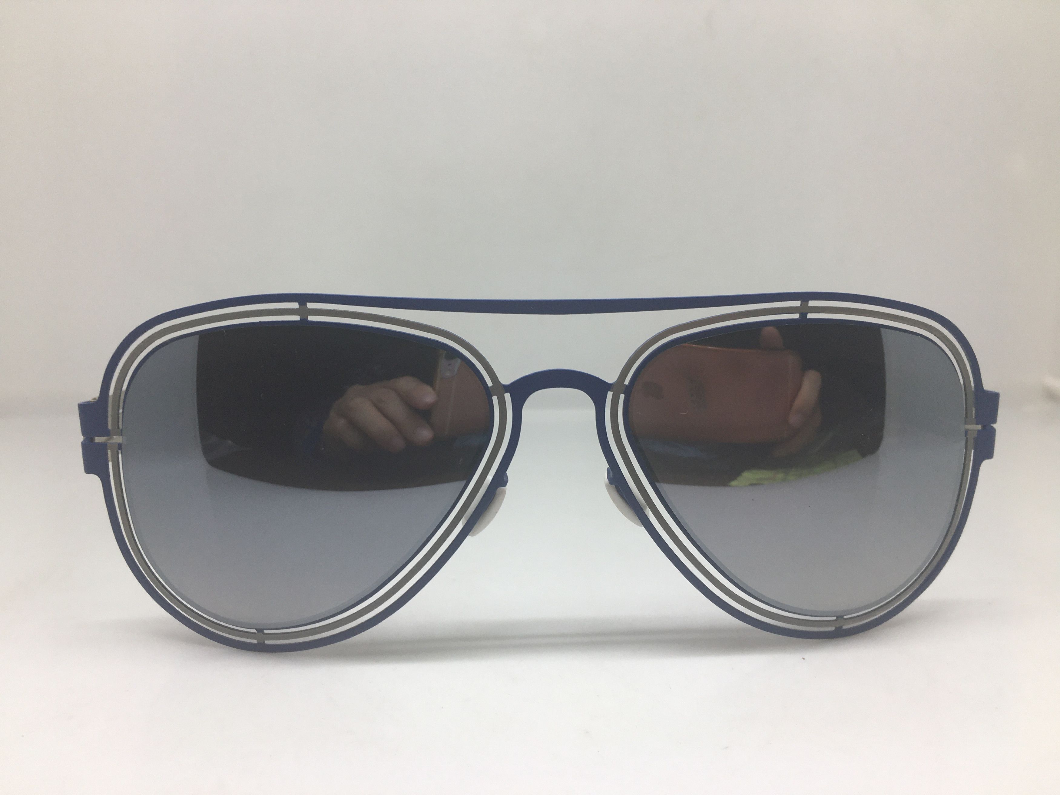 Other Silver Blue Alloy Aviator Sunglasses Frame Pilot Size ONE SIZE - 1 Thumbnail