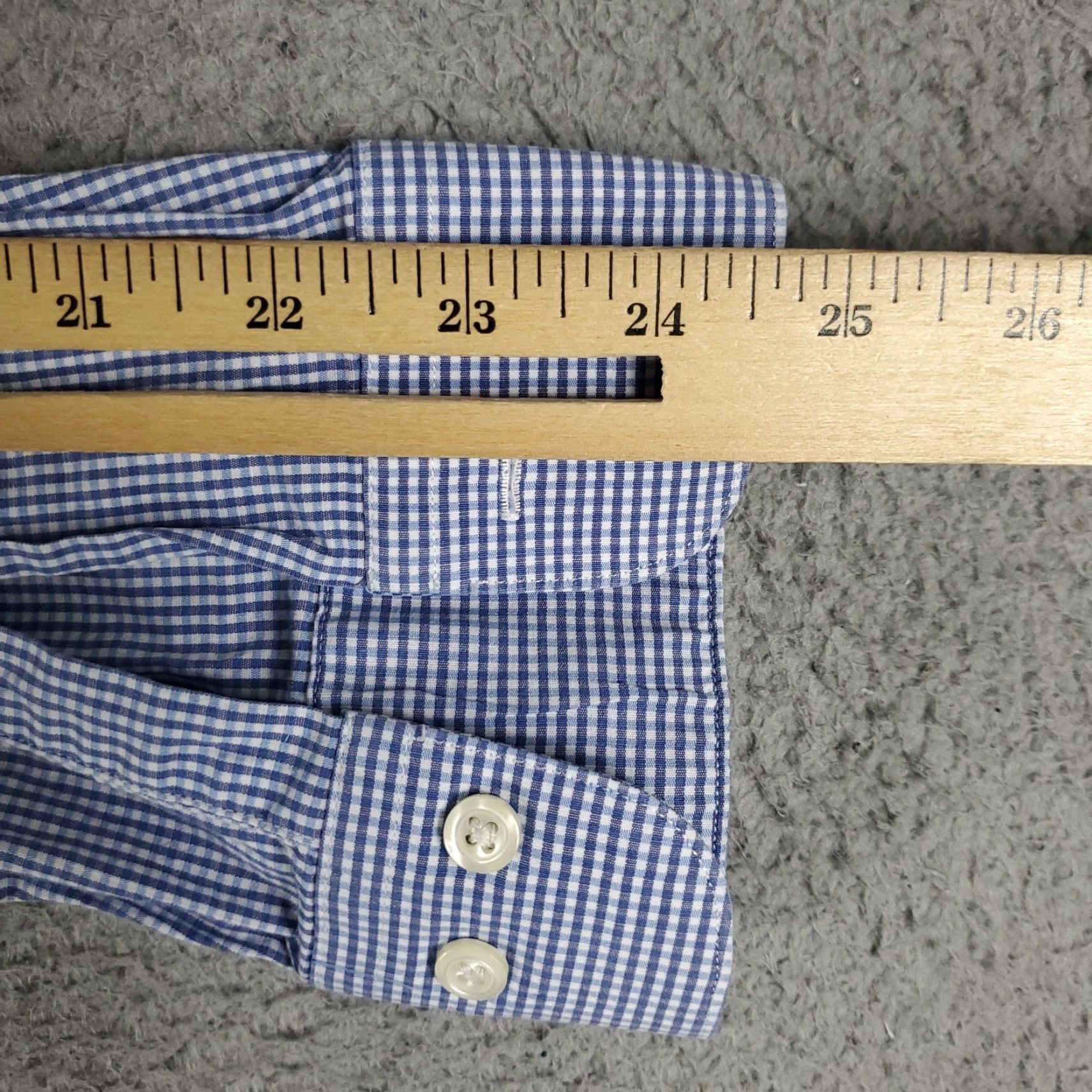 Brooks Brothers Brooks Brothers Dress Shirt Mens 16.5 Blue Check Long Sleeve Button Up Regular Fit Size 42R - 6 Thumbnail