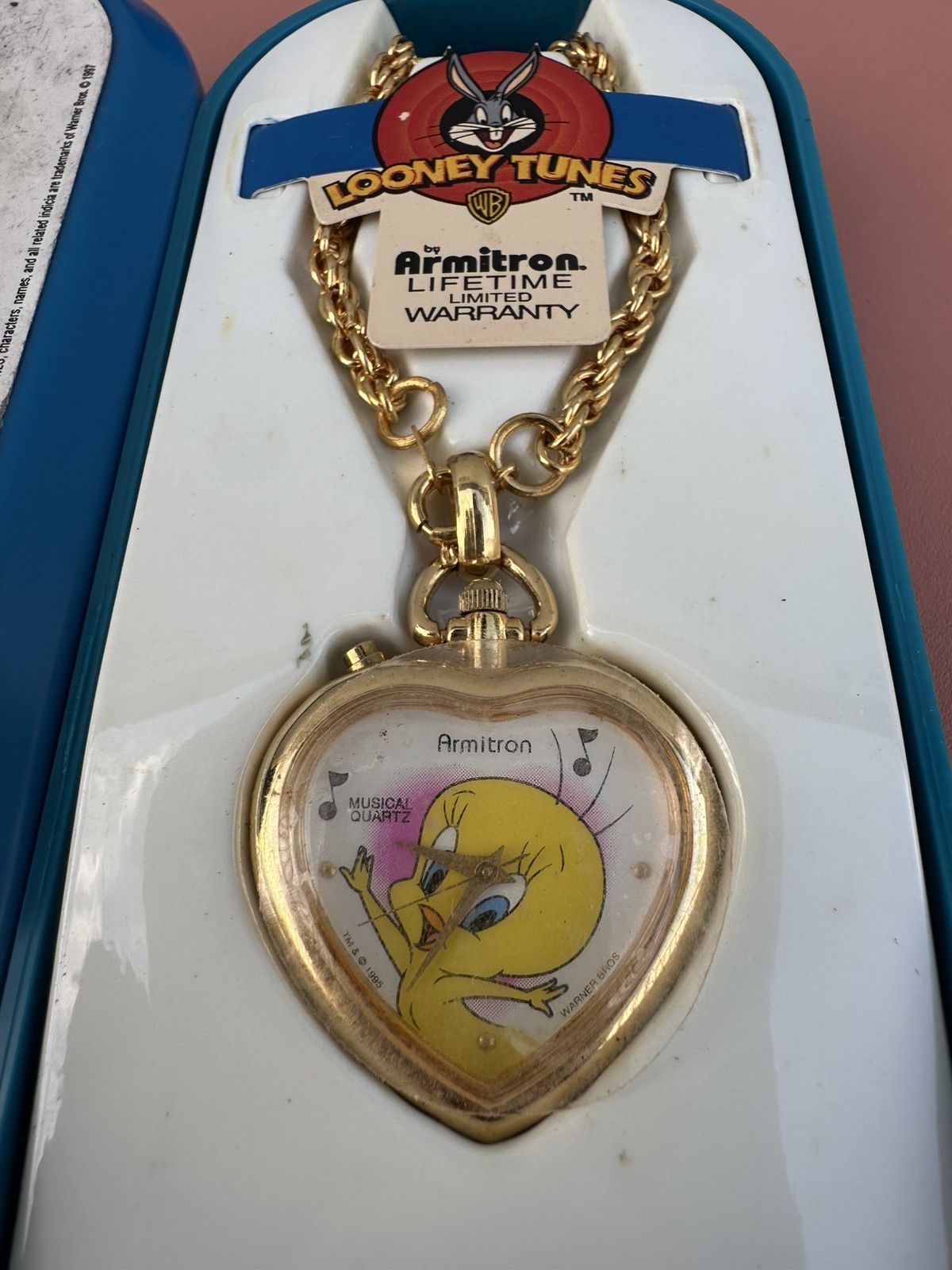 Warner Bros 1997 Armitron Looney Toons Necklace Watch Tweety Bird Size ONE SIZE - 2 Thumbnail