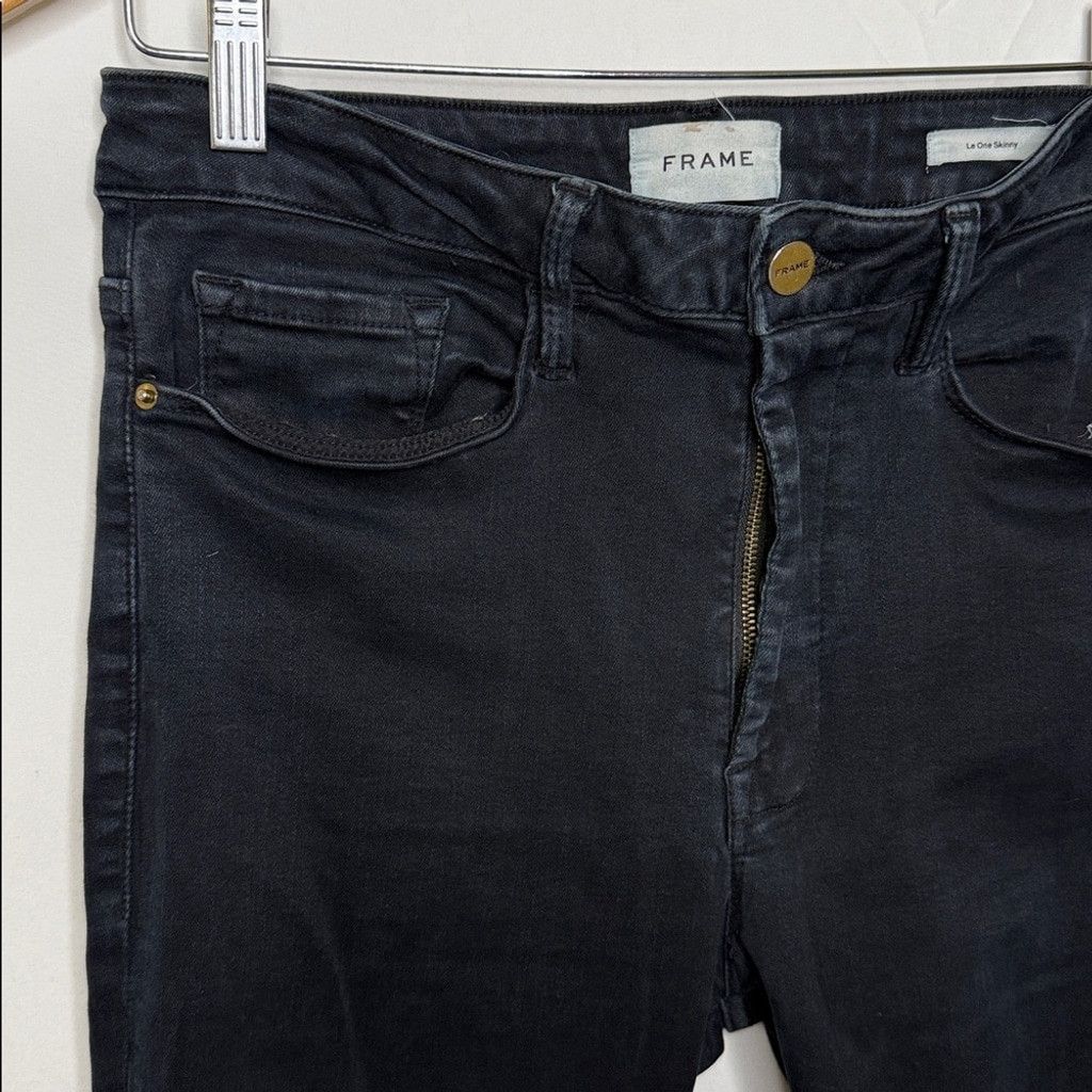 Frame Frame Le One Skinny Larsen (film noir) black color jeans 2 Size 26" / US 2 / IT 38 - 4 Thumbnail