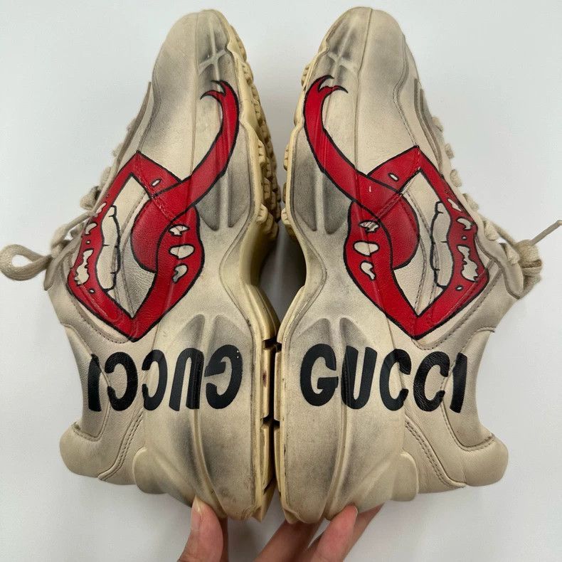 Gucci Gucci Vintage Red Lip Dad Sneakers-2505 Size US 4.5 / IT 34.5 - 6 Thumbnail
