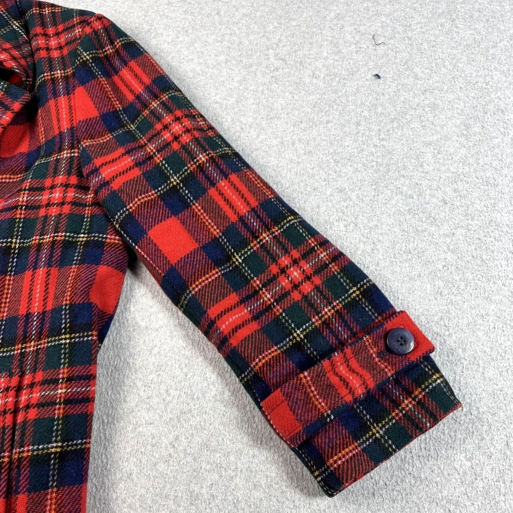 Pendleton VINTAGE Pendleton Wool Pea Coat Women 16 Red Plaid Double Breasted Heritage 70s Size XXL / US 16-18 / IT 52-54 - 5 Thumbnail