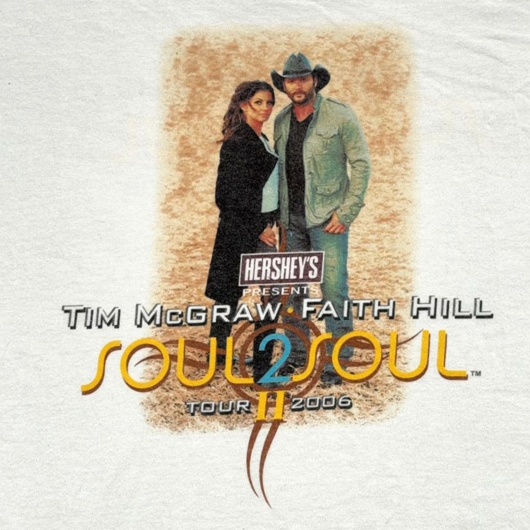Gildan VINTAGE Tim McGraw Faith Hill Shirt Adult MEDIUM White Soul 2 Soul Music Y2K Shirt Mens XS Size US M / EU 48-50 / 2 - 2 Thumbnail