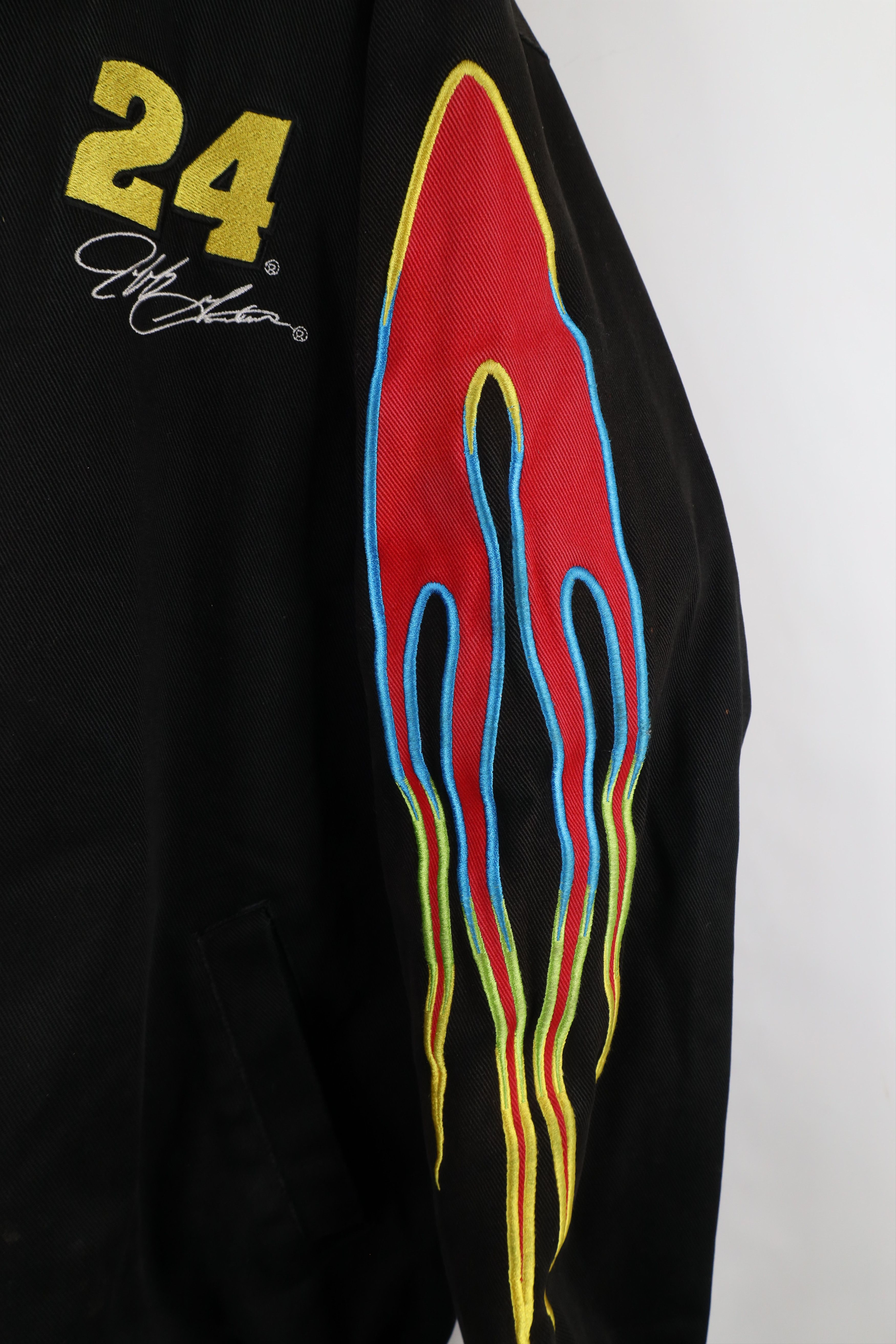 Vintage Vintage 90s Nascar Spell Out Fire Flames Jeff Gordon Jacket Size US L / EU 52-54 / 3 - 4 Thumbnail