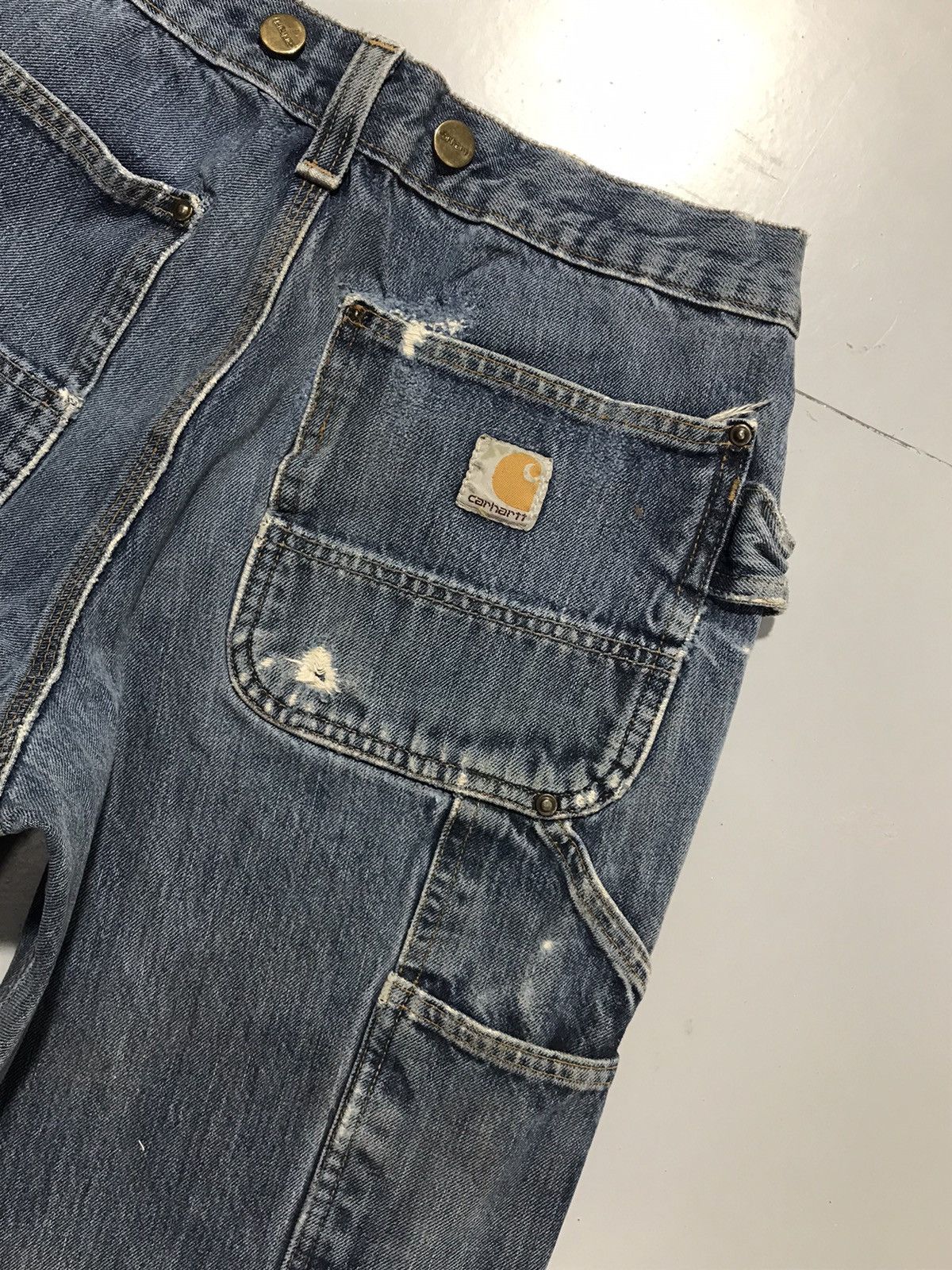 Carhartt Vintage Carhartt |10 repaired double knee workwear denim Size US 28 / EU 44 - 13 Thumbnail
