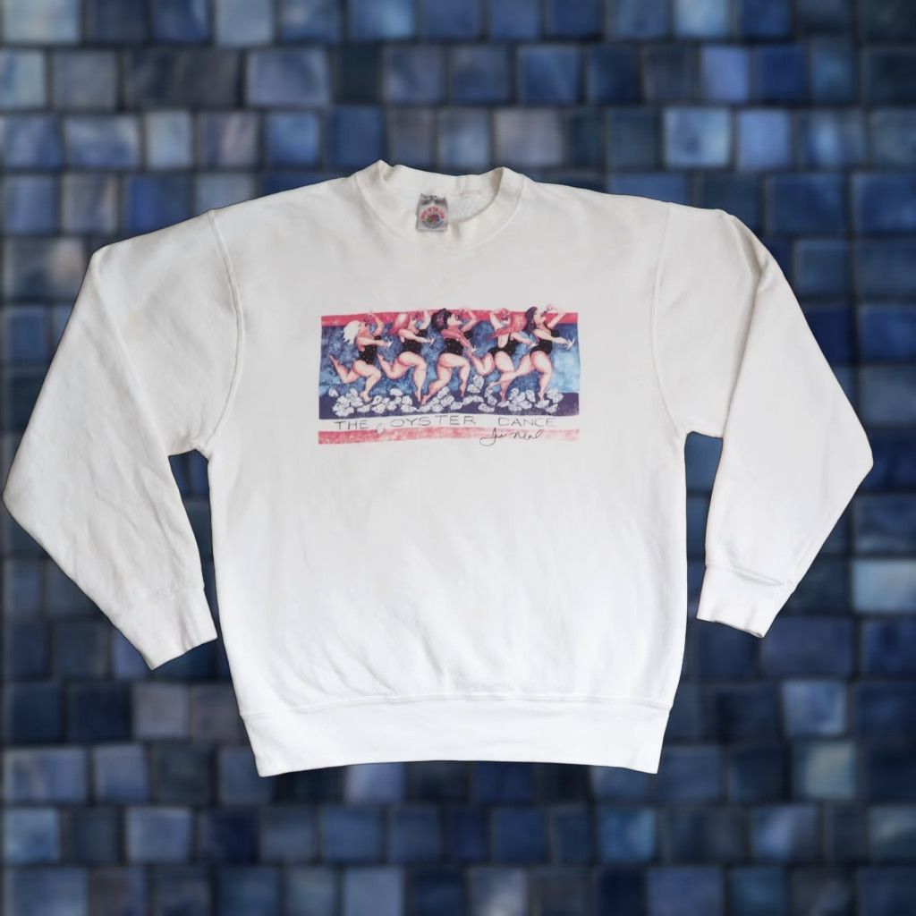 Fruit Of The Loom VINTAGE Fruit of the Loom Sweatshirt White Pullover 90s JIll Neal USA Graphic Print M Unisex Adults Crew Neck Long Sleeve Cotton Fleece Logo Size US M / EU 48-50 / 2 - 1 Thumbnail