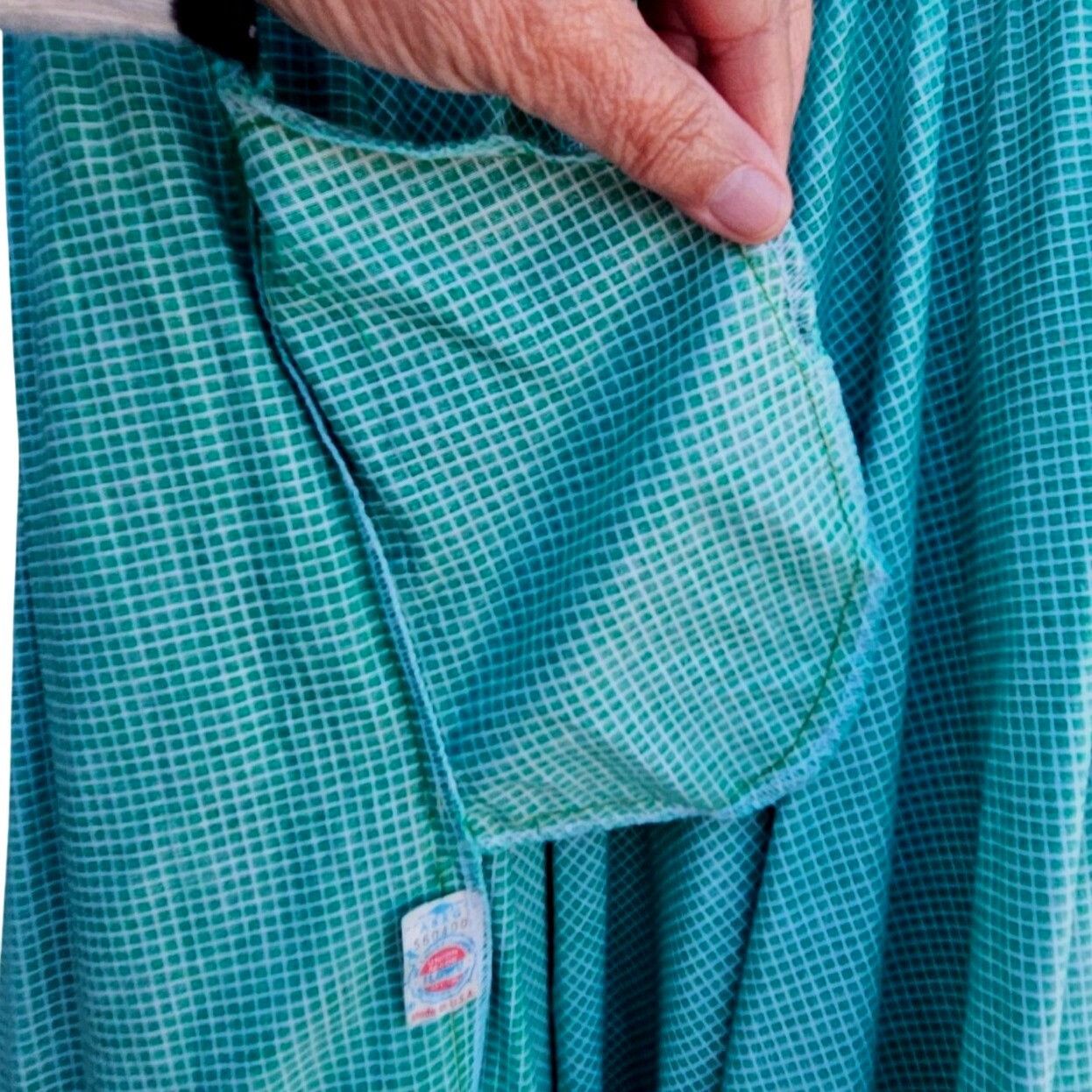 Vintage 1980s Belle France Kelly Green Prairie Dress Cotton Ruffle M Size S / US 4 / IT 40 - 11 Thumbnail