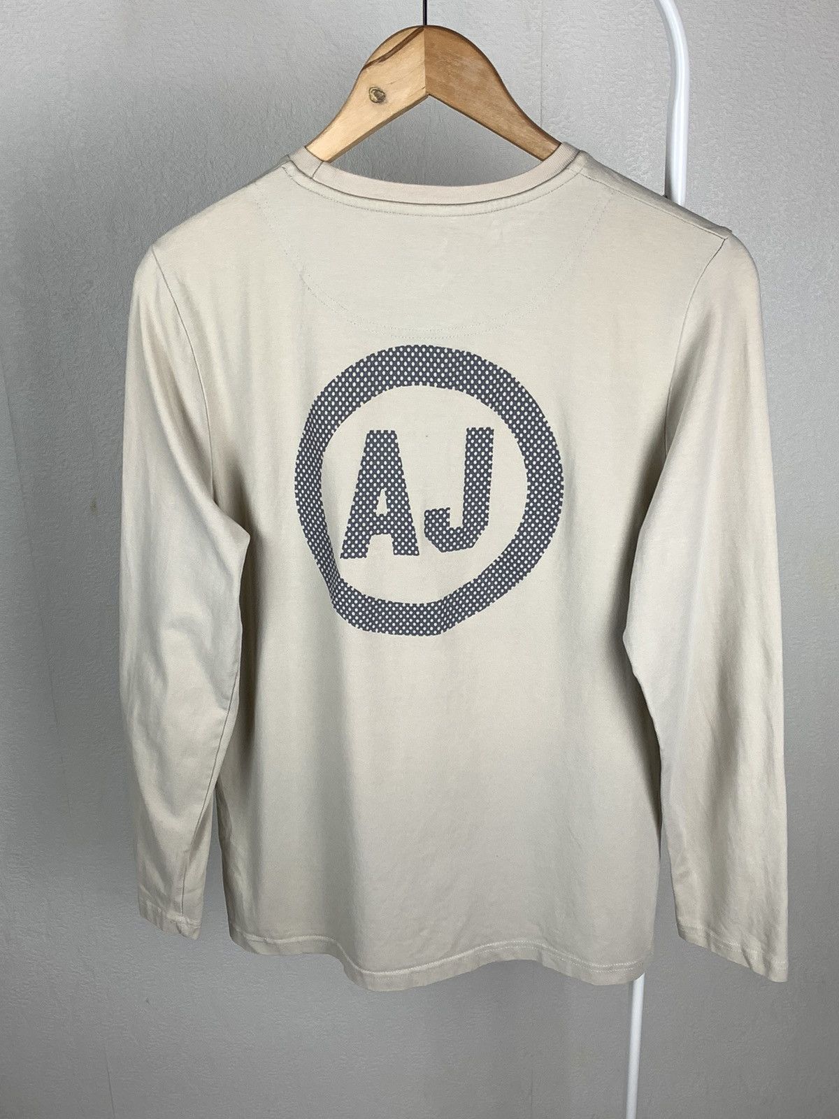 Armani Armani Long Sleeve Cyber Y2K Style Cream Long Sleeve Size M Size US M / EU 48-50 / 2 - 8 Thumbnail