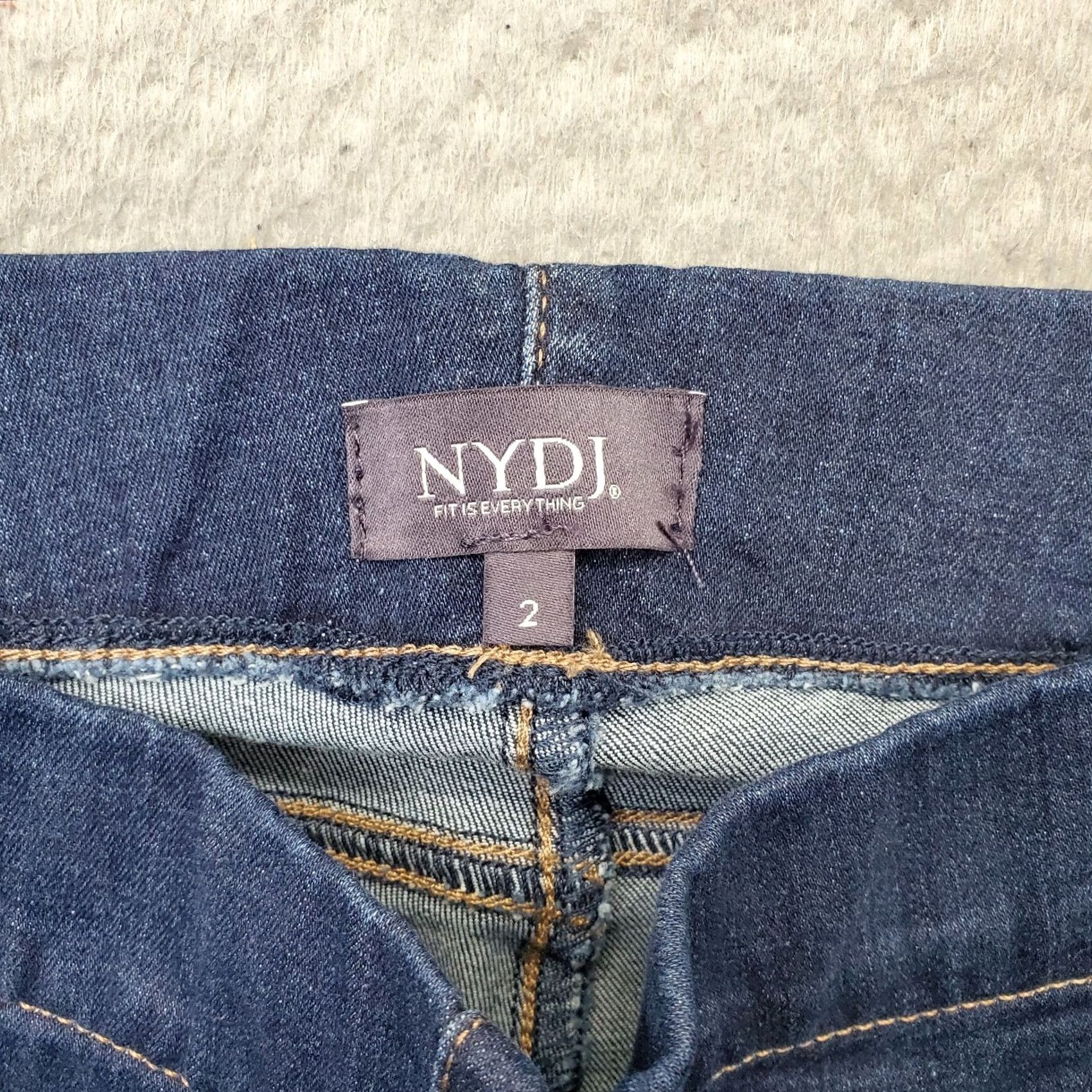 NYDJ NYDJ Womens Jeans 2 Blue Denim Bailey Relaxed Straight Pull On Classic Straight Jeans Womens Size 2 Blue Size 26" / US 2 / IT 38 - 7 Thumbnail