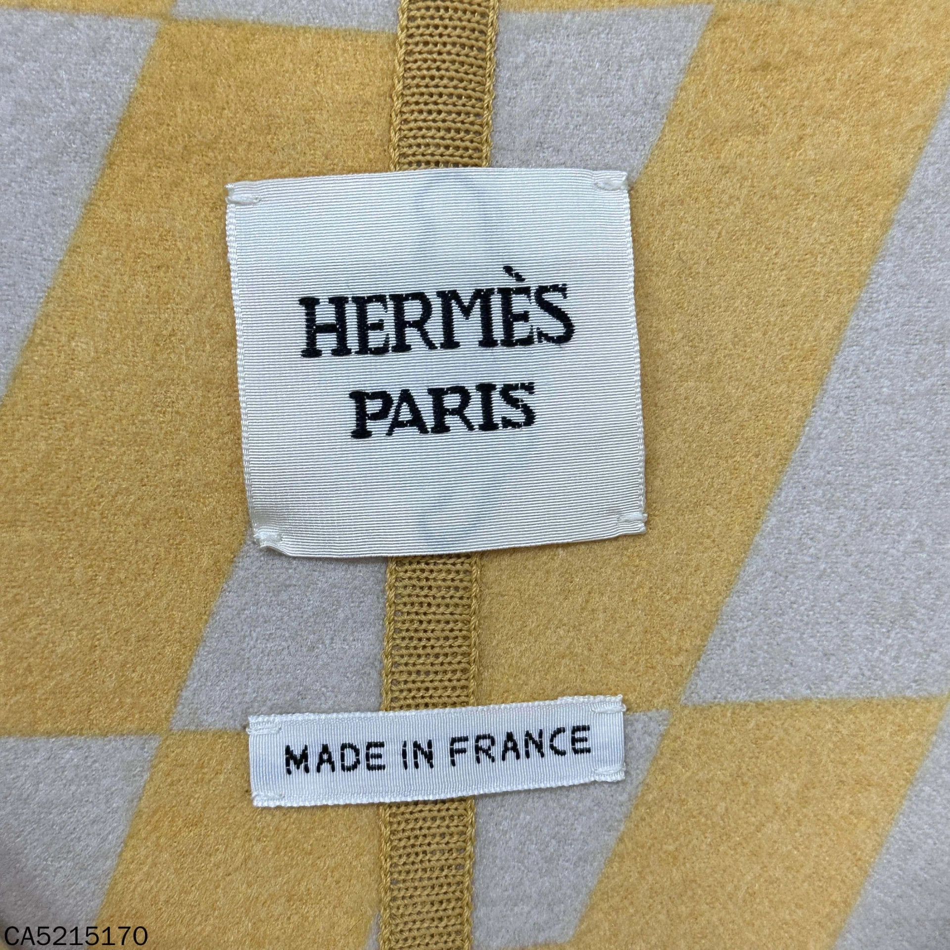 Hermes HERMES allover print leather-paneled cashmere overcoat 36 Size XS / US 0-2 / IT 36-38 - 4 Thumbnail