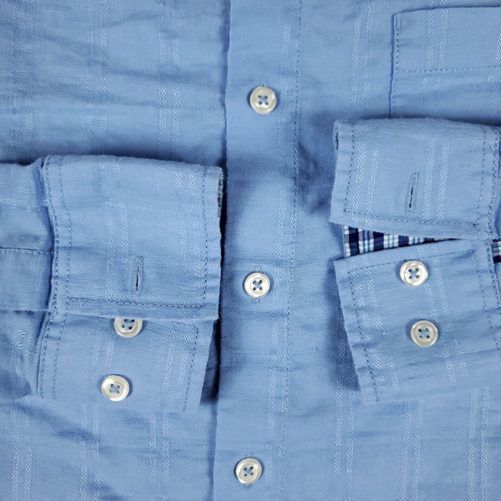 Tommy Bahama VINTAGE Tommy Bahama Shirt Men's Medium Blue Linen Button-Up Long Sleeve Casual Resort Beach Classic Size US M / EU 48-50 / 2 - 3 Thumbnail