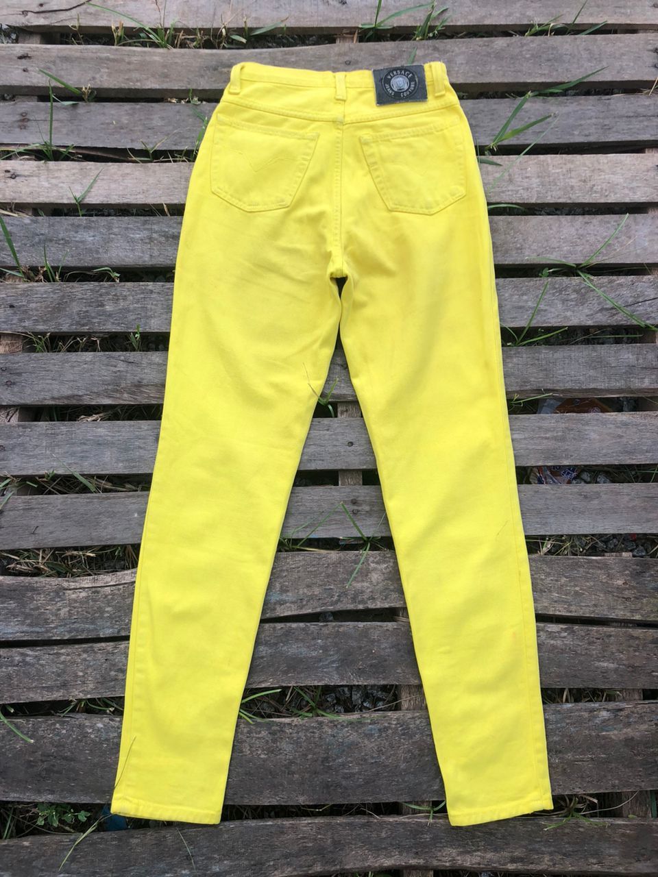 Versace Jeans Couture Versace Jeans Couture Yellow Denim Size 26" / US 2 / IT 38 - 2 Thumbnail