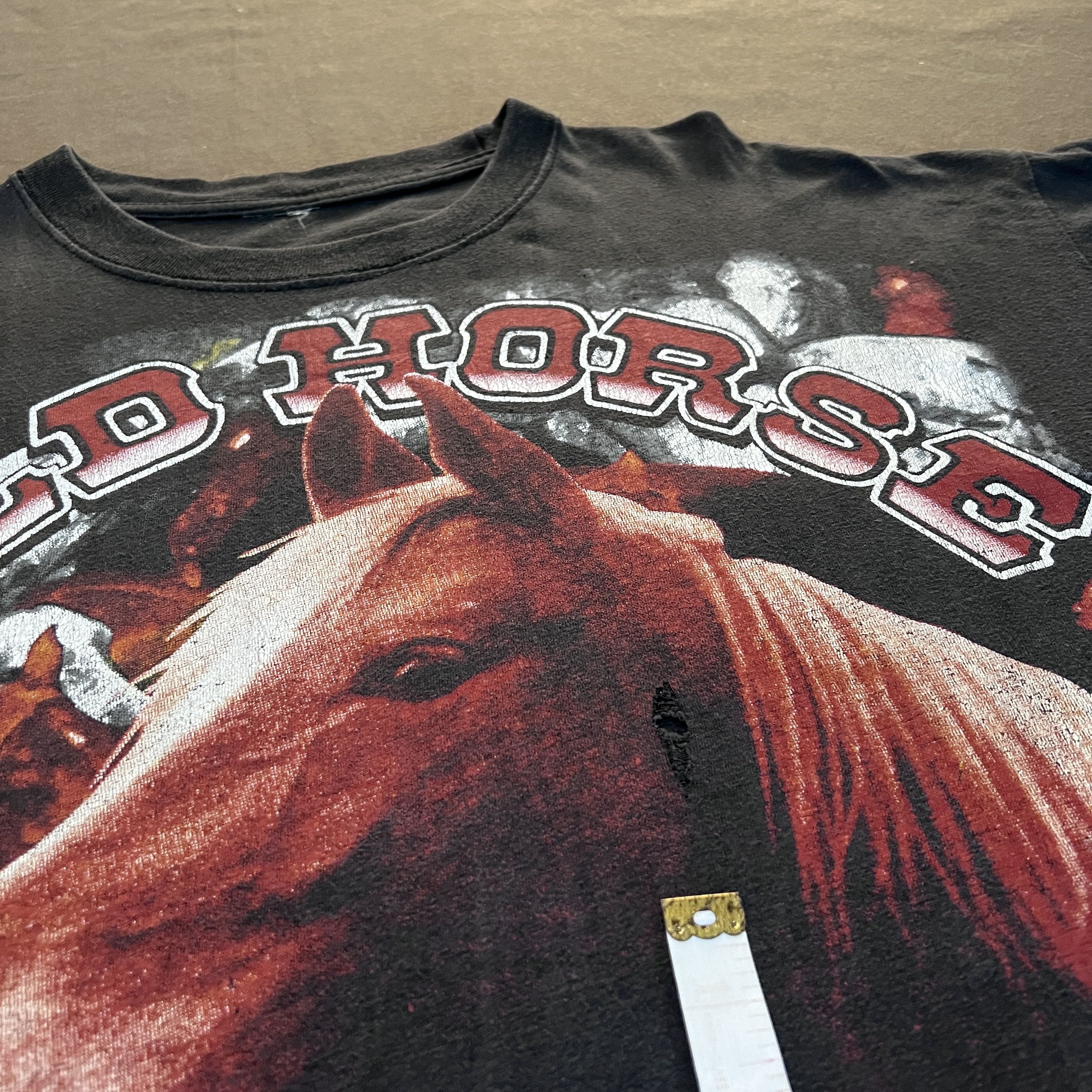 Rap Tees × Vintage Vintage Wild Horse Stardust Memory Native Faded Big Face Size US L / EU 52-54 / 3 - 4 Thumbnail