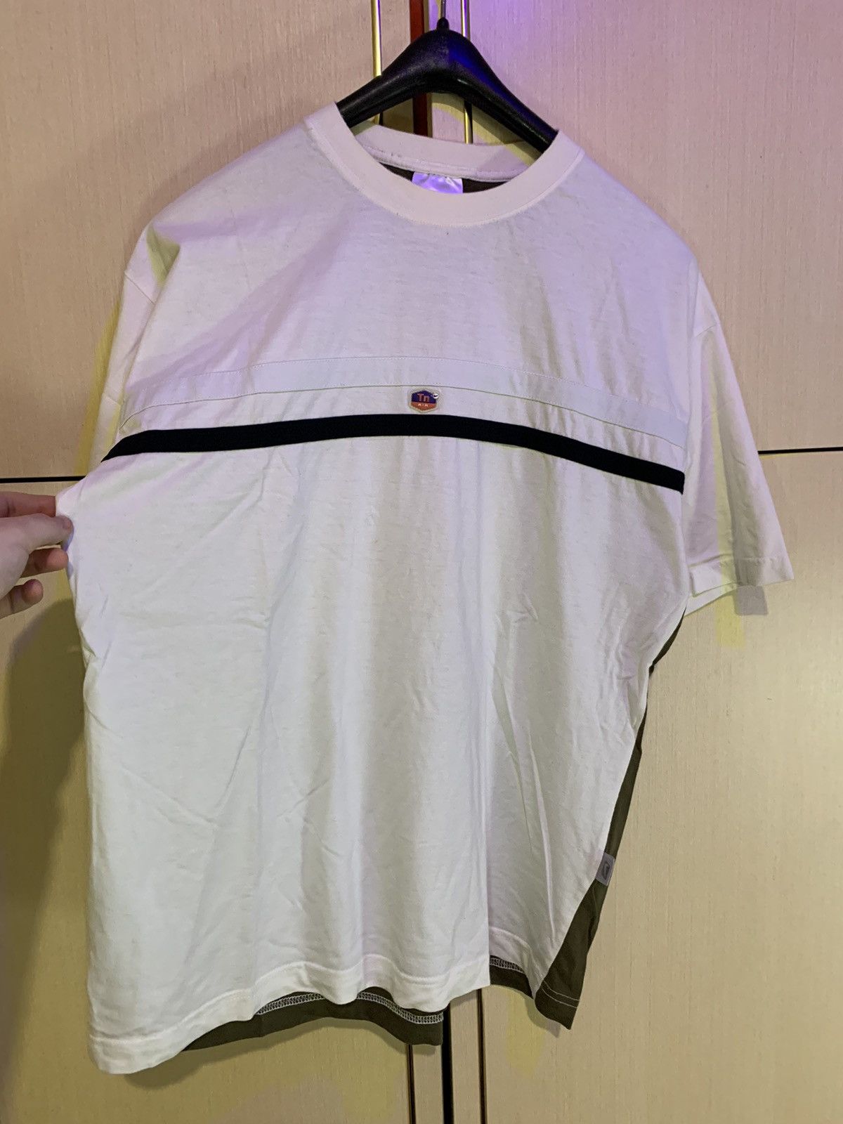 Other Vintage Nike TN Center Swoosh Logo T-shirt Drill Rare Size US L / EU 52-54 / 3 - 1 Thumbnail
