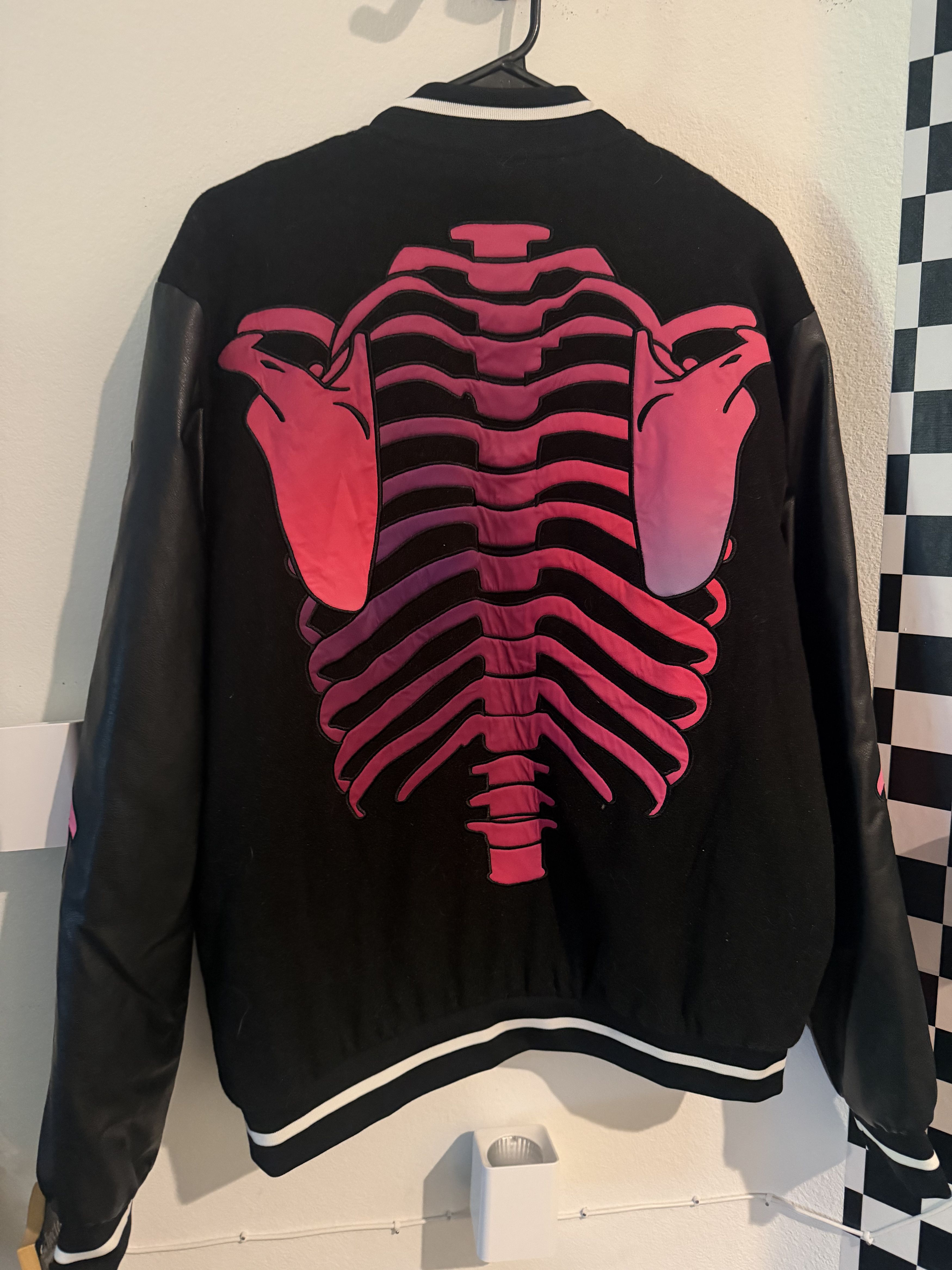 Boohoo Oversized Neon Skeleton Bomber Jacket Size US L / EU 52-54 / 3 - 2 Thumbnail