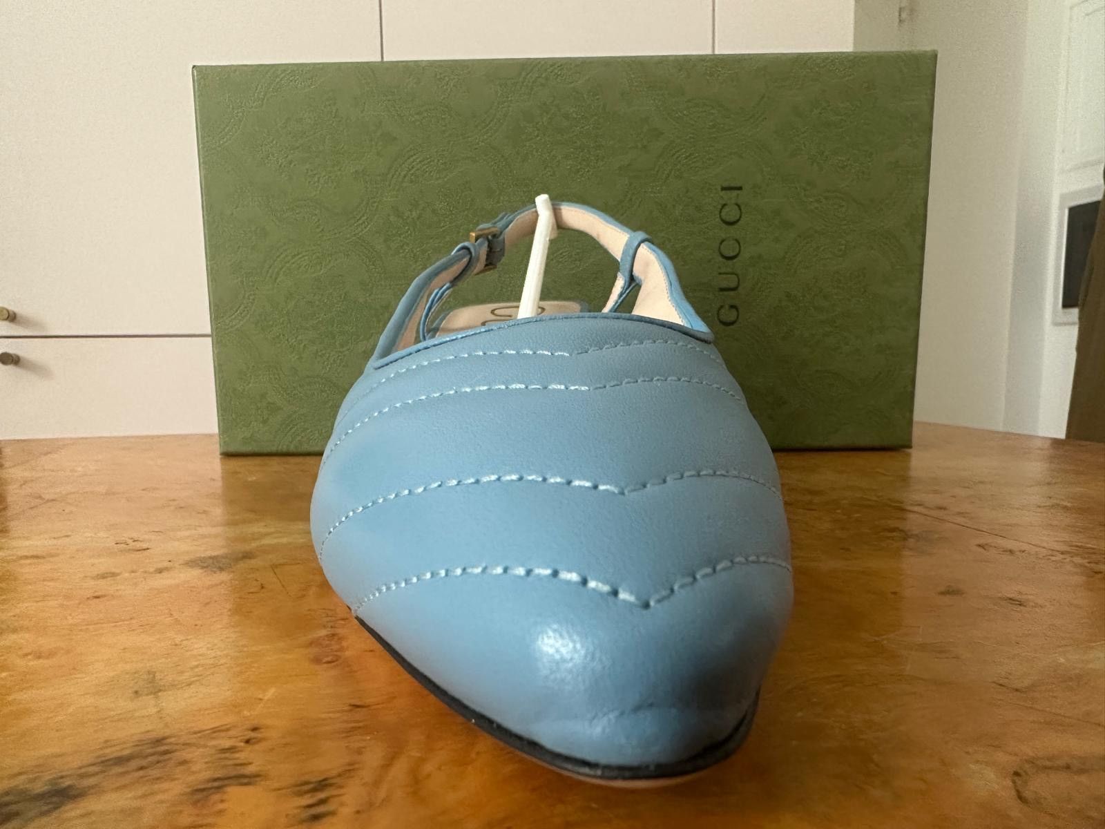 Gucci Gucci matelasse Leather slingback. Full set AW 2022 Size US 7.5 / IT 37.5 - 9 Thumbnail