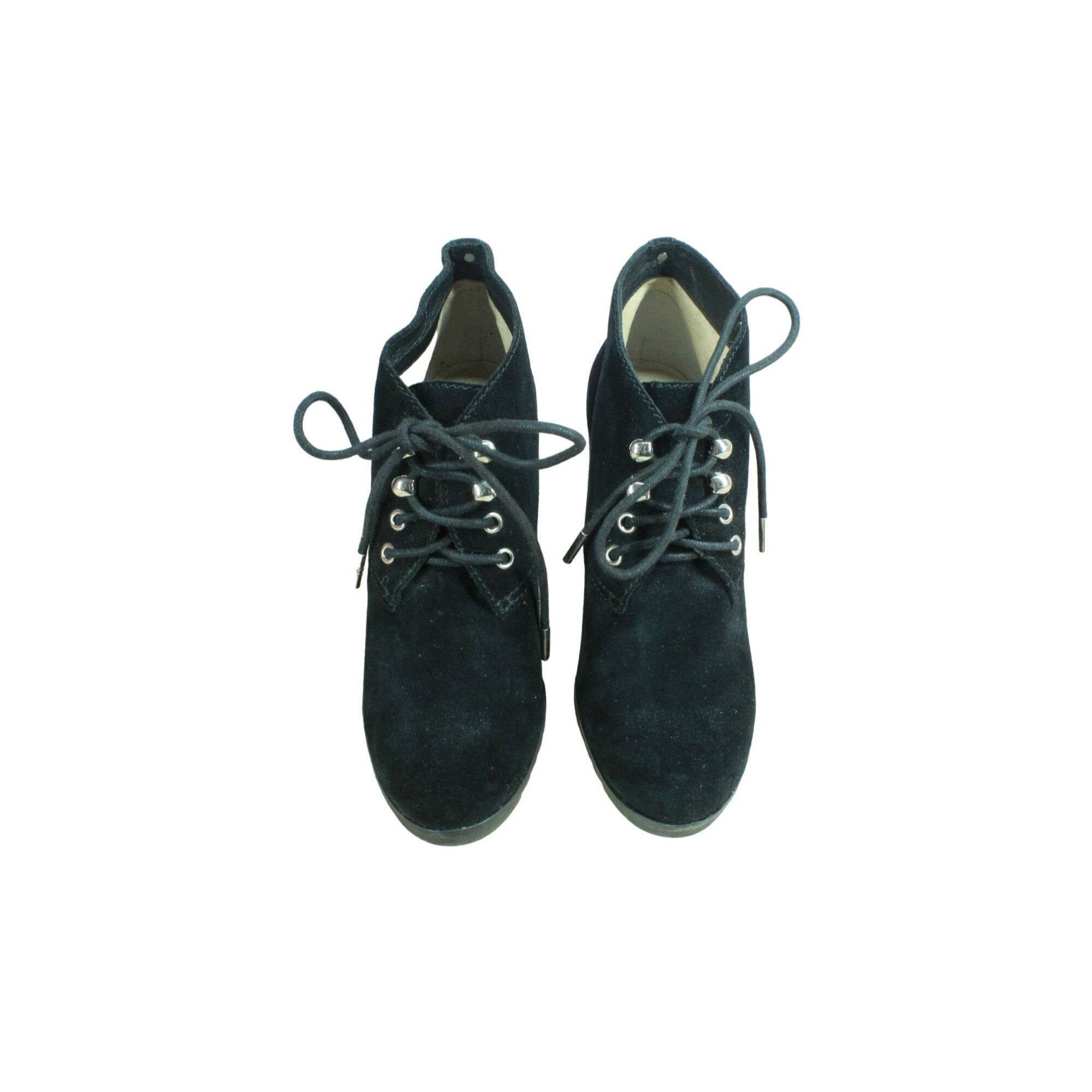Michael Kors Michael Kors Black Suede Lace-Up Heels Size 6 Size US 6 / IT 36 - 5 Thumbnail