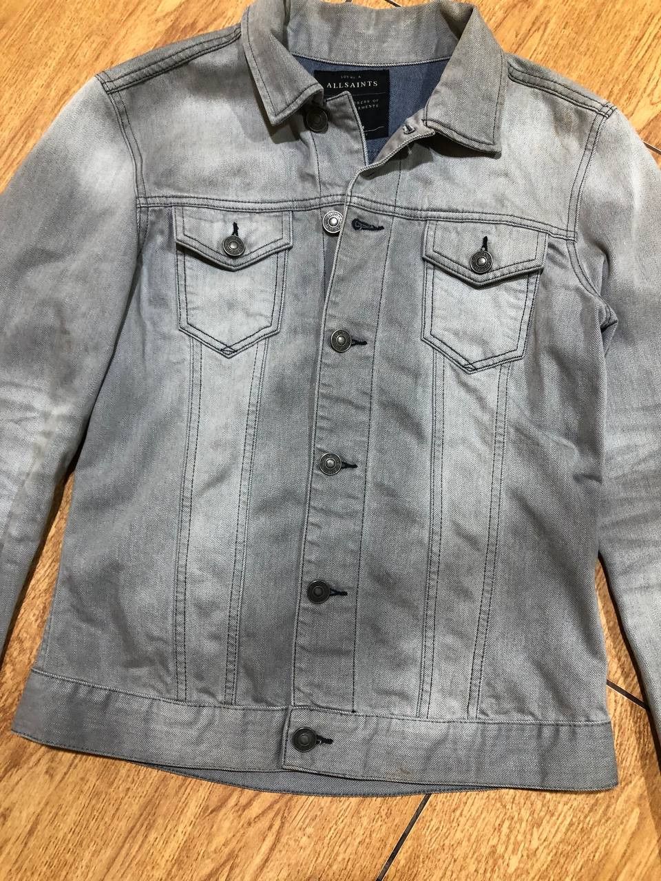 Allsaints vintage Y2K gray denim jacket Allsaints Streetwear Size US M / EU 48-50 / 2 - 8 Thumbnail