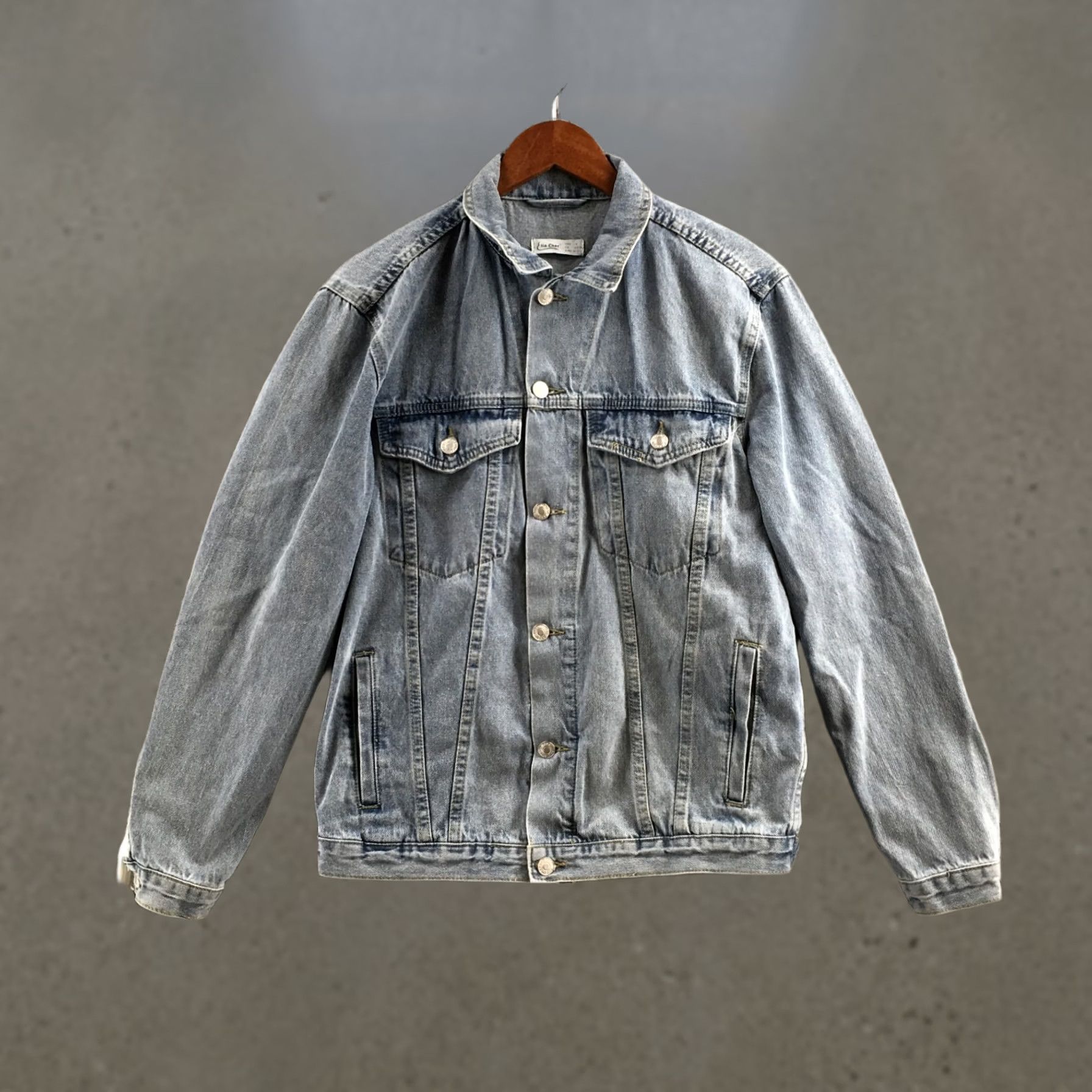 Denime Elia Cher Jacket Womens Small Blue Western Fringe Button Up Denim Jean Coat Shirt Size 28" / US 6 / IT 42 - 1 Thumbnail