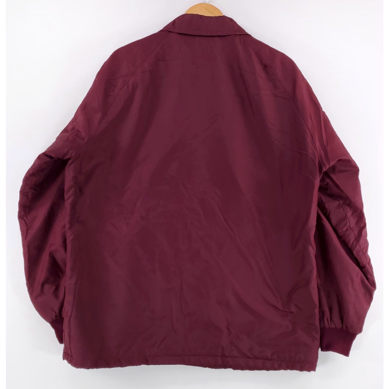Sears VINTAGE Sears Outerwear 70s Satin Snap Jacket Sherpa Lined Maroon Red Mens XL Tall Windbreaker Jacket Size US XL / EU 56 / 4 - 5 Thumbnail