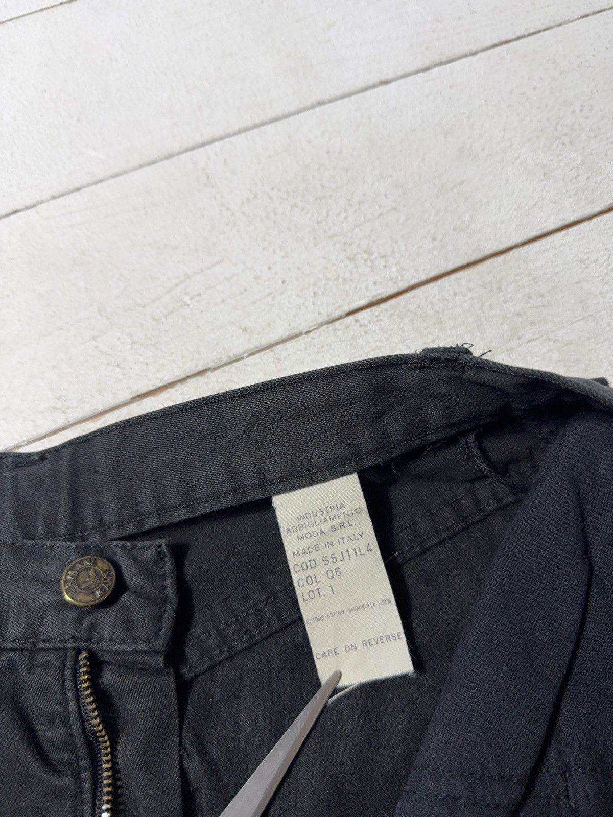 Giorgio Armani 90s Retro Armani Jeans Black Cotton Pants Made in Italy Size US 28 / EU 44 - 13 Thumbnail
