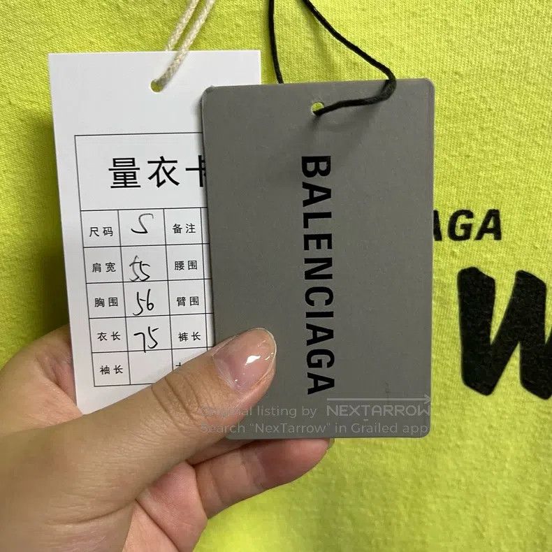 Balenciaga Balenciaga Fluorescent green logo letter print short-sleev Size US S / EU 44-46 / 1 - 4 Thumbnail