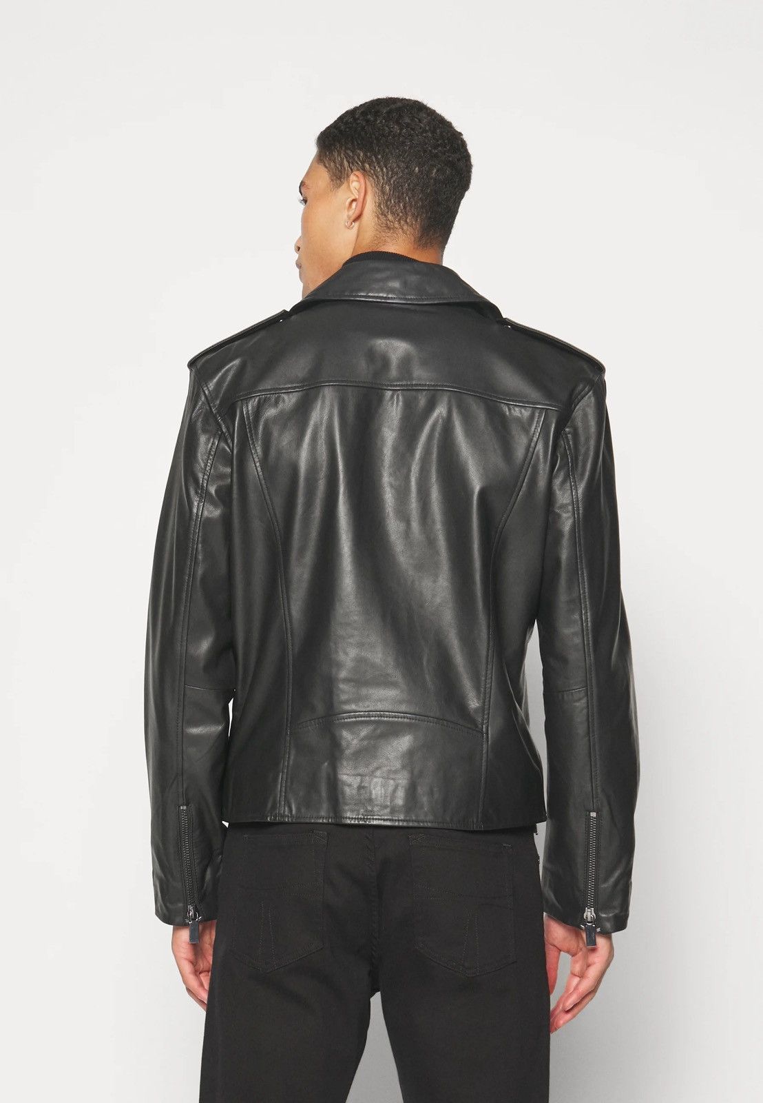 Leather !DS! AW22 Studio ID Biker Black Leather Jacket Size US M / EU 48-50 / 2 - 5 Thumbnail