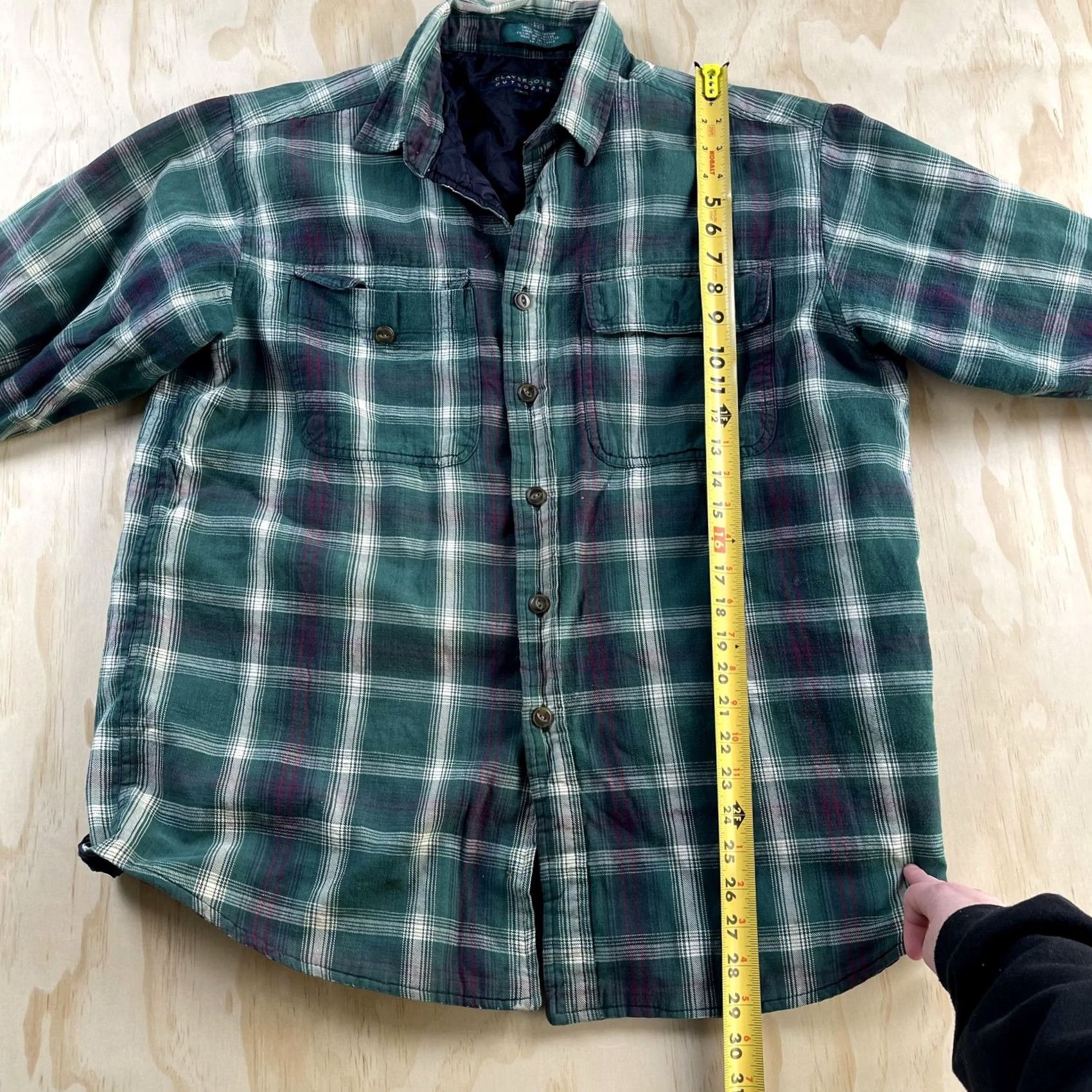 Vintage VINTAGE Claybrooke Outdoors Shirt Jacket Mens Large Green Plaid Quilted Lined Size US L / EU 52-54 / 3 - 5 Thumbnail
