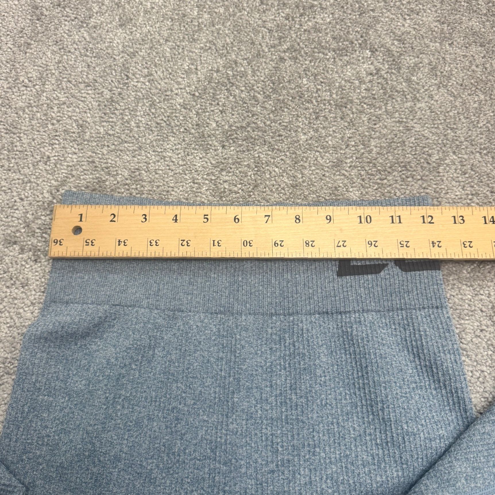 Vintage VINTAGE Echt Brand Blue Seamless Ribbed High Rise Compression Leggings Womens Small Activewear Yoga Gym Size 28" / US 6 / IT 42 - 6 Thumbnail