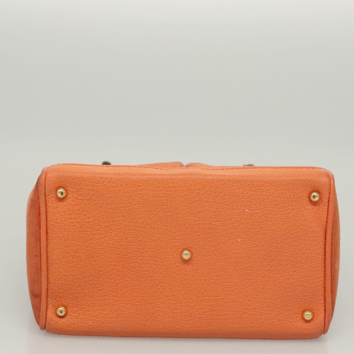Gucci GUCCI Bamboo Hand Bag Suede Orange Gold 000 123 000 123 Size ONE SIZE - 10 Thumbnail