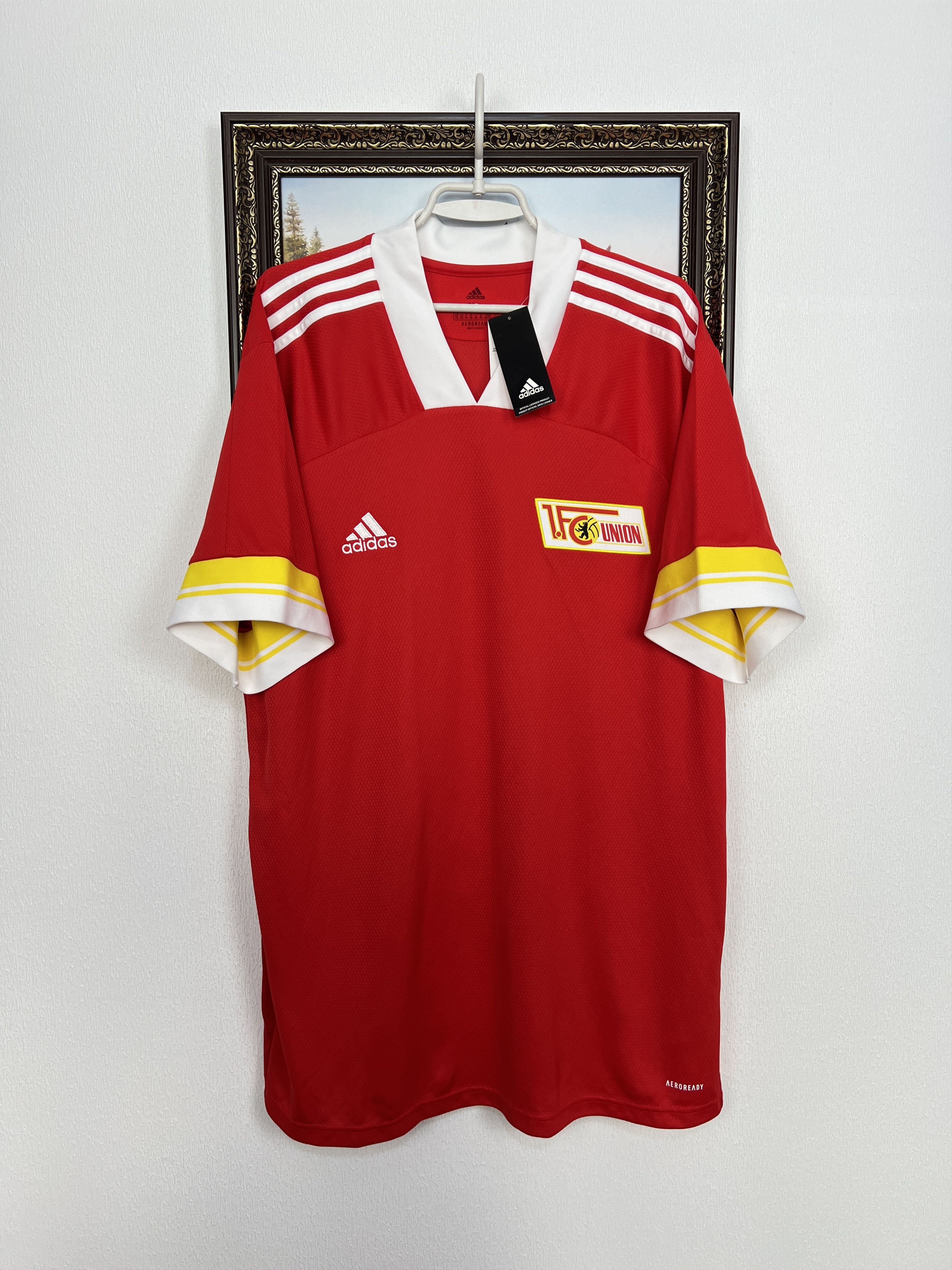 Adidas 1. FC Union Berlin football shirt 2020 Soccer Jersey Trikot Size US XXL / EU 58 / 5 - 1 Thumbnail