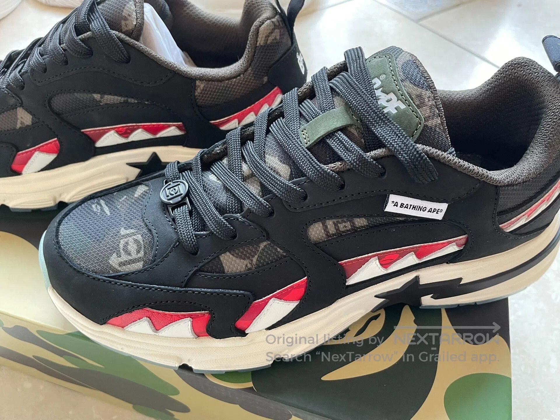 Bape Bape Clot Sharksta Collaboration Shoes. Size US 10 / EU 43 - 4 Thumbnail