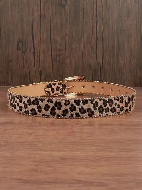 Japanese Brand Natsuko x Akai 112 cm 2000s style leopard cheetah print belt Size ONE SIZE - 3 Thumbnail